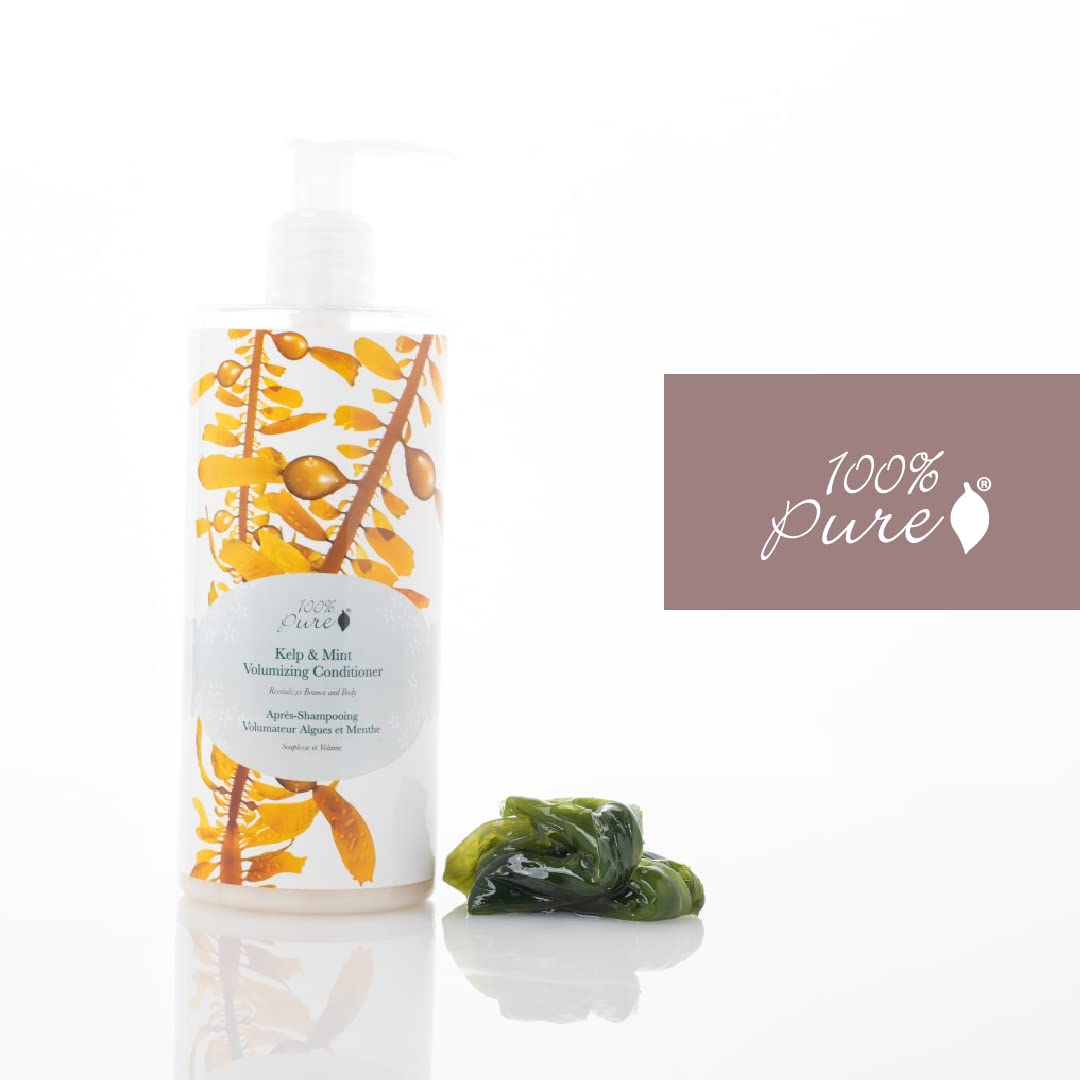 100% Pure Kelp & Mint Volumizing Conditioner Moisturizer & Deep Hydration - Natural Body Boost For Dry, Damaged Thinning Hair, P