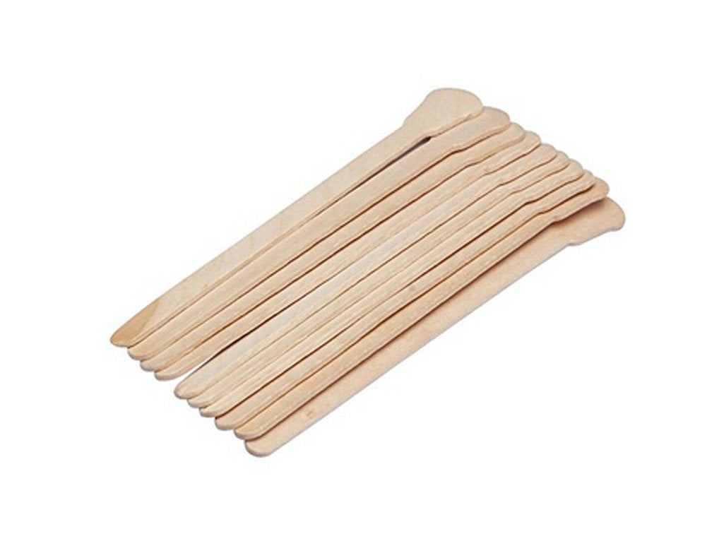 100 Pcs Large All Natural Wax Applicator Sticks Eyebrow Nose Hair Removal Ice Cream And Mask Sticks Applicator