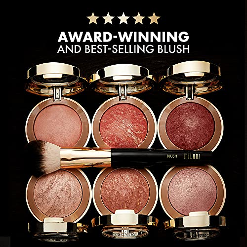Milani Baked Blush - Dolce Pink (012 Ounce) Cruelty-Free Powder Blush - Shape, Contour & Highlight Face For A Shimmery Or Matte