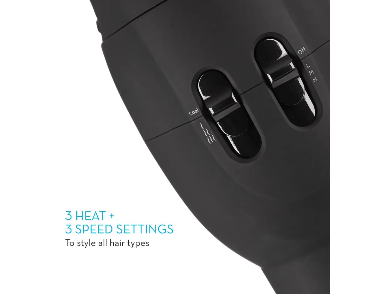 Neuro By Paul Mitchell Grip Handle-Free Hair Dryer, Multiple Heat + Speed Settings, Cool Shot Button