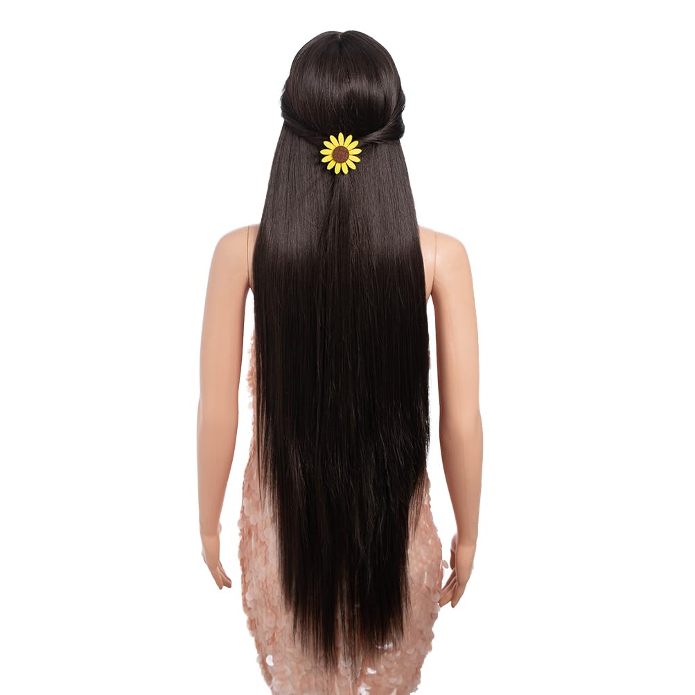 Style Icon 38'' Super Long Straight Wigs 6'' Deeper Middle Part Lace Lace Front Wigs Multiple Color Long Straight Wig (38'', 6)