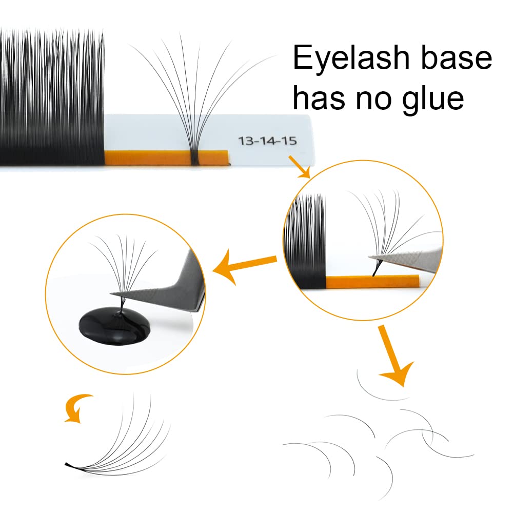 Nagaraku Eyelash Extensions Individual Lash 0.05 D Curl 9-11-13Mm Mix Classic 3 Layers Camellia Faux Mink Lash Fluffy Soft Light
