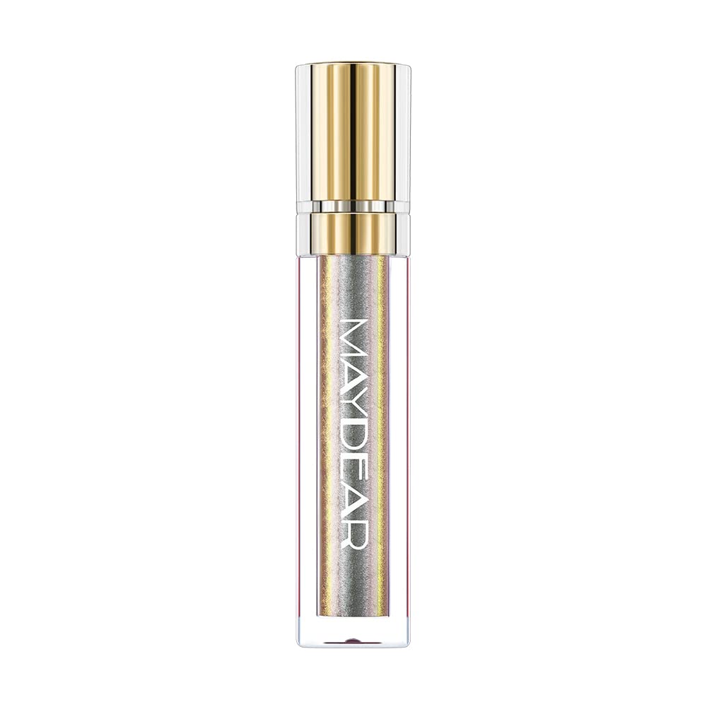Maydear Chameleon Lipstick, High Pigmented Gold Lipstick For Women Metallic Shine Lip Gloss, Full-Coverage Multichrome Lipstick