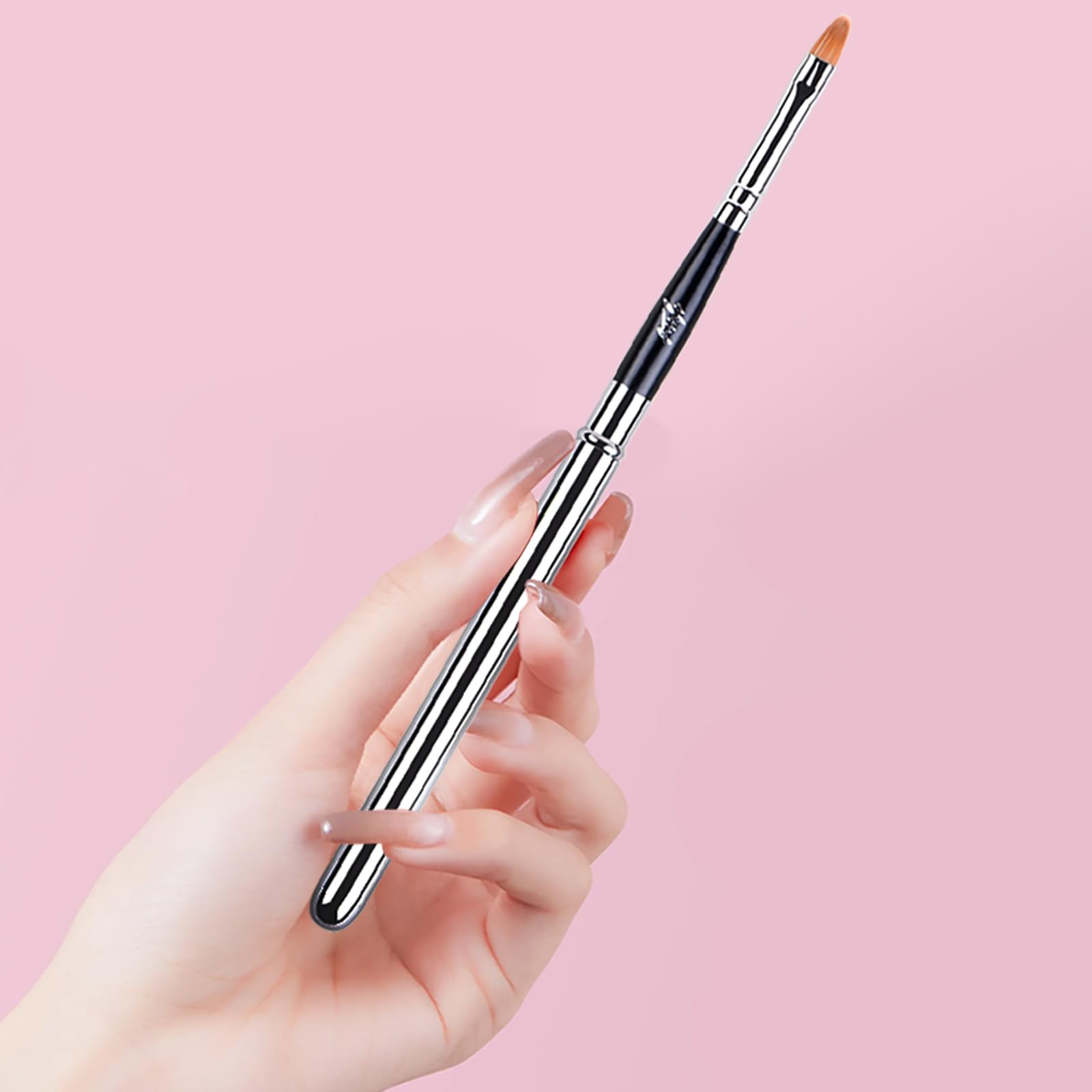 Generic Professional Lip Makeup Brushes For Lipstick Lip Gloss,Exquisite In Clude Lid, Silver