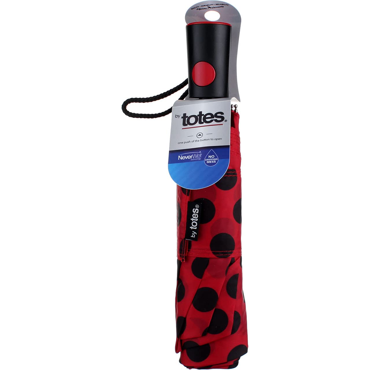 Totes Raines Umbrella Auto Open 11 Inch Large (Assorted Colors) (2 Pack)