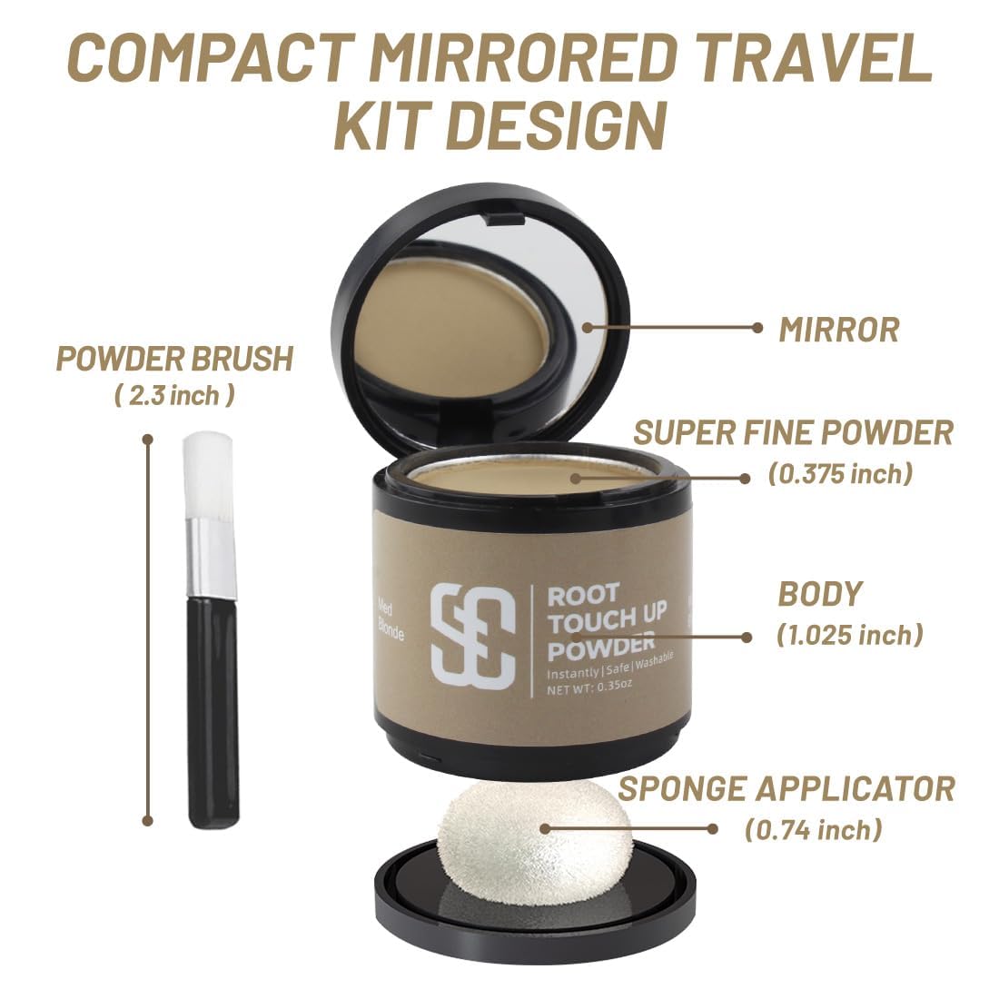 Sovoncare Instantly Hairline Powder-Maycheer Conceals Gray Hair Loss Shadow Coverage Magic Color Root Touch Up For Women & Men R