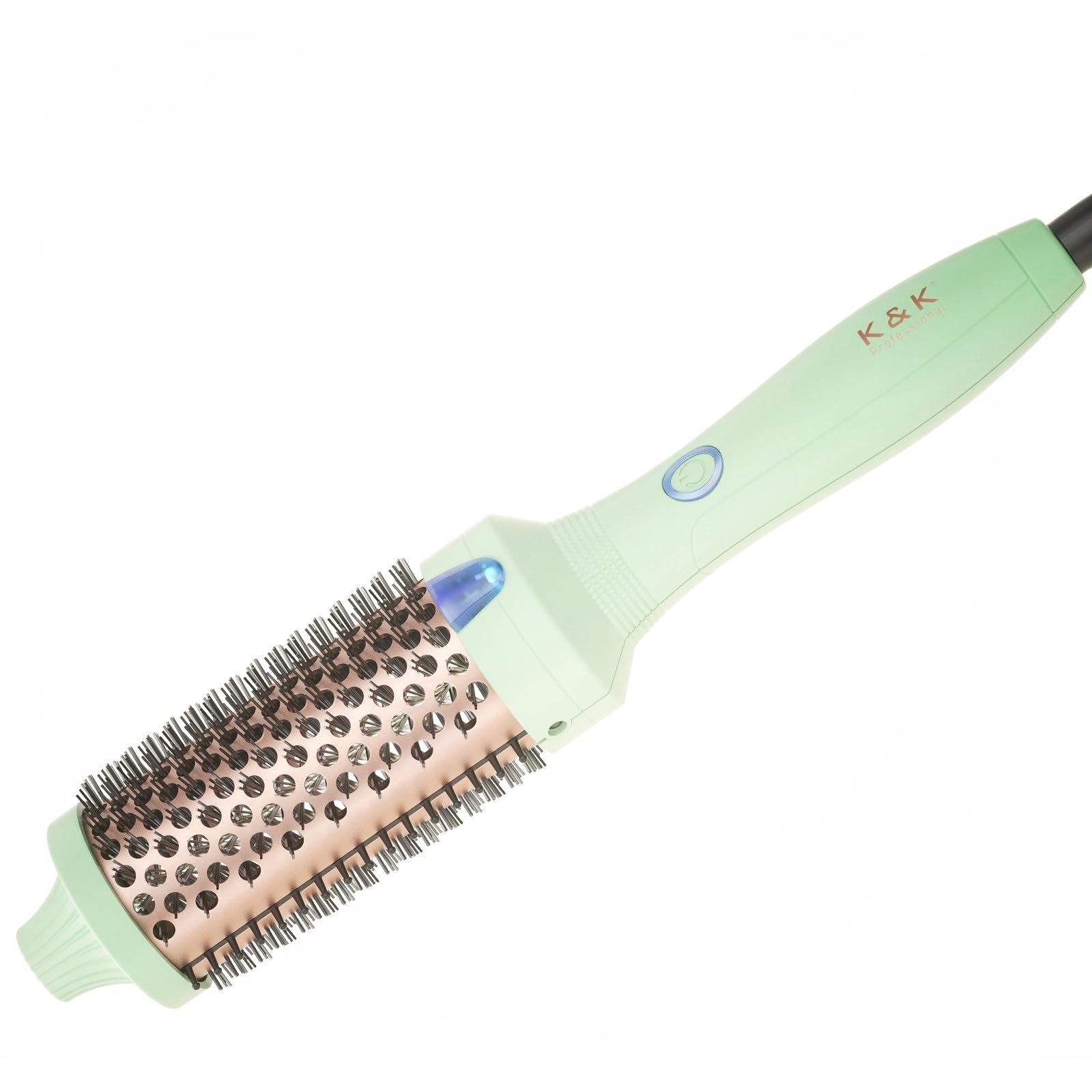 K&K Pro Thermal Brush Creates Blowout Look, 1 3/4 Inch Ionic Heated Round Brush Makes Hair Smoother, Dual Voltage, Thermal Round