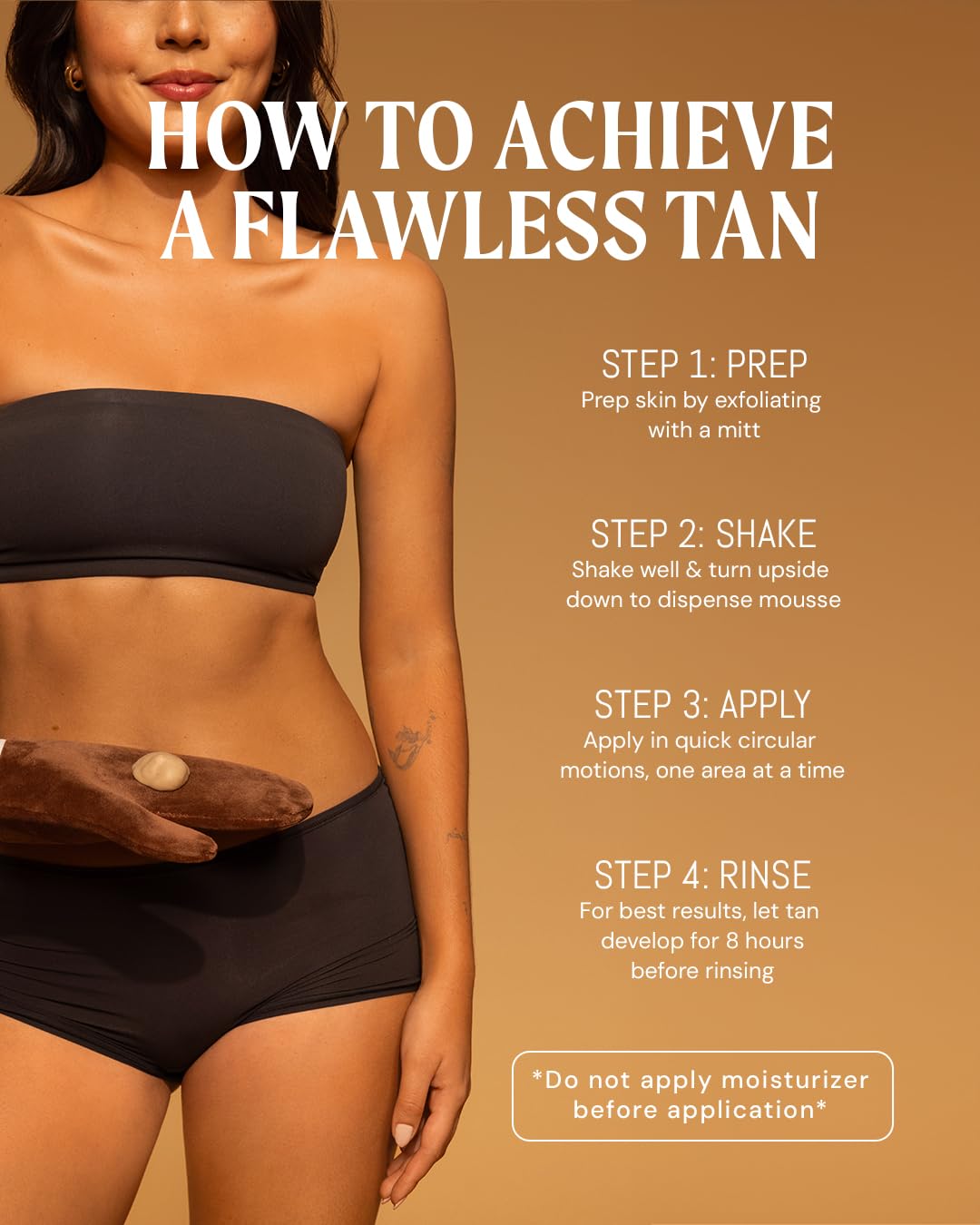 Dark Tanning Mousse 7Oz - Sunless Self-Tanner For A Natural, Streak-Free, Organically Derived, Lightweight & Fast Absorbing, Non