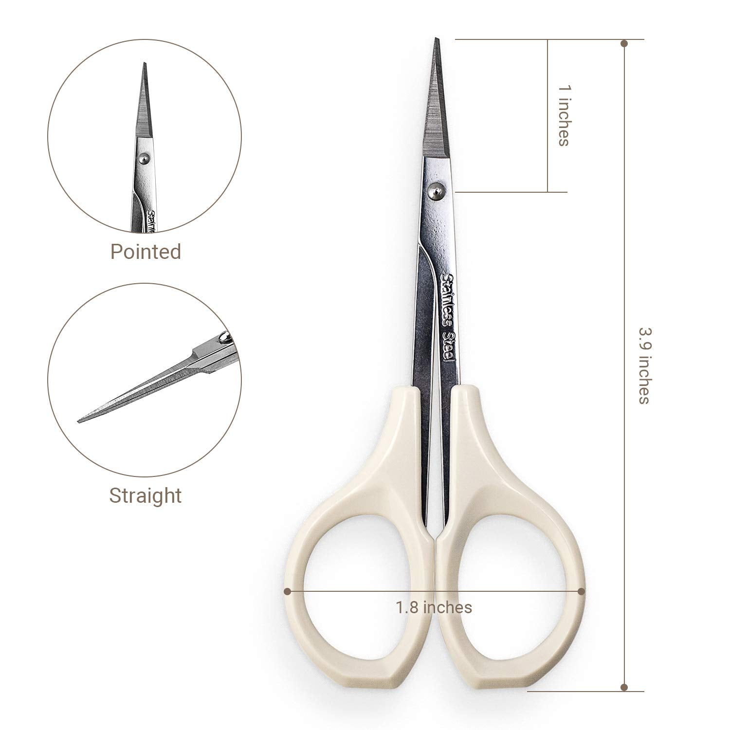 Humbee Eyebrow Scissors Self Care Tools Small Scissors For Facial, Nose, Eyebrow, Mustache, And Beard Hair Trimming & Grooming,