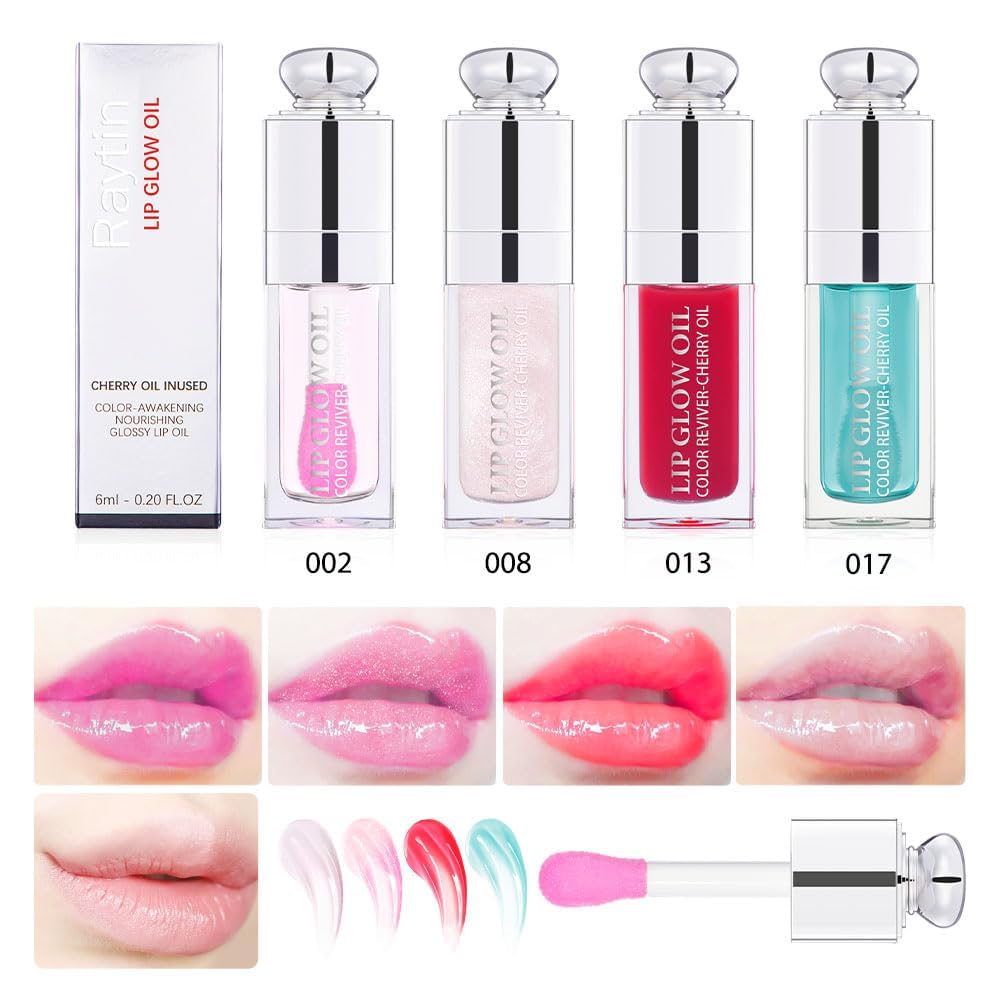 Unyoke Hydrating Lip Glow Oil-Lip Care Oil- Lip Oil Tinted For Lip Care And Dry Lips-Prevents Dry Cracked-Non-Sticky Big Brush H