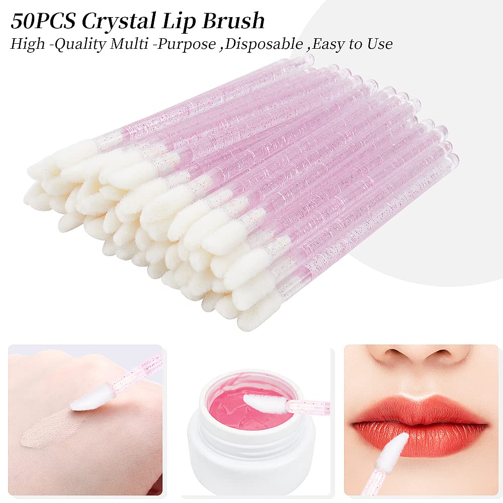 200Pcs Eyelash Extension Supplies Kit,Disposable Lash Spoolies Brushes Micro Swab Brushes Mascara Wand Lip Brushes For Eyelash E