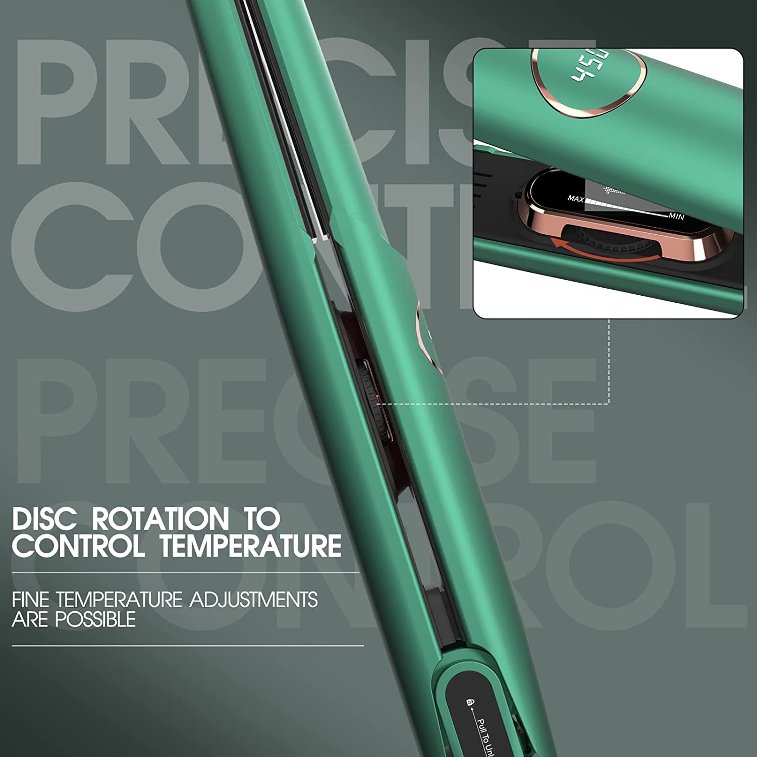 1 Inch Hair Straighteners Professional Flat Iron 3D Floating Mirror Titanium Plates Hair Curling And Straightening 450 Max High