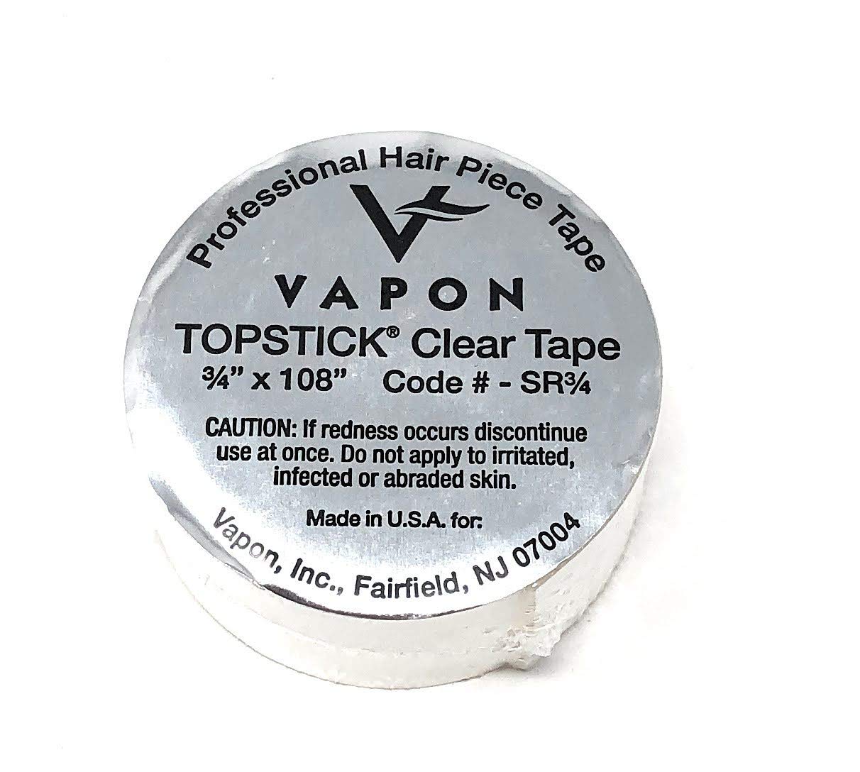 Vapon Topstick Clear Double Sided Medical Grade Adhesive Tape Roll 3/4'' X 108''