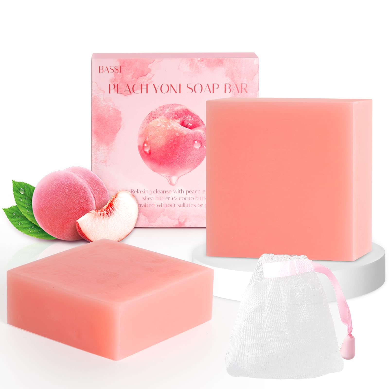 Yoni Soap Bars Feminine Wash 2 Pcs, 100% Natural Organic Yoni Bar Soap For Women Ph Balance Yoni Wash Eliminates Odor Moisturizi