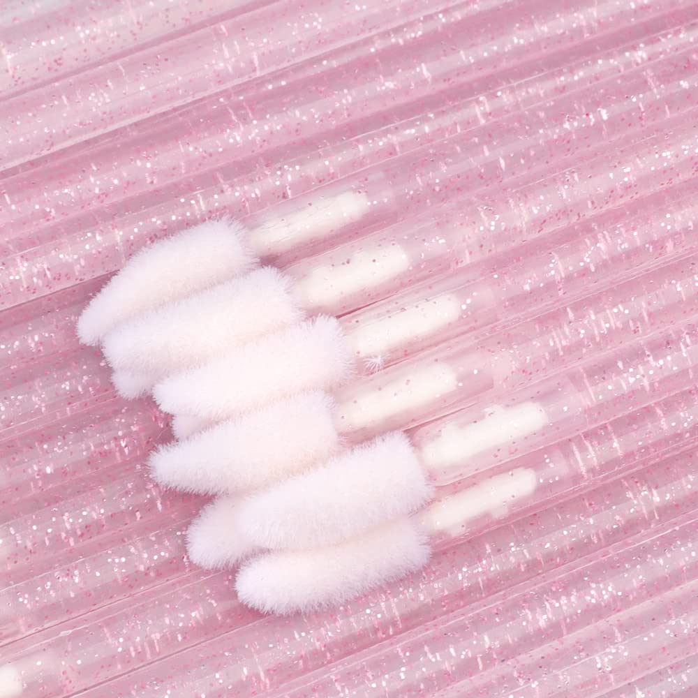 G2Plus 300Pcs Lip Brushes, Crystal Disposable Lip Brushes, Glitter Lip Gloss Applicators, Lipstick Gloss Wands Applicator Makeup