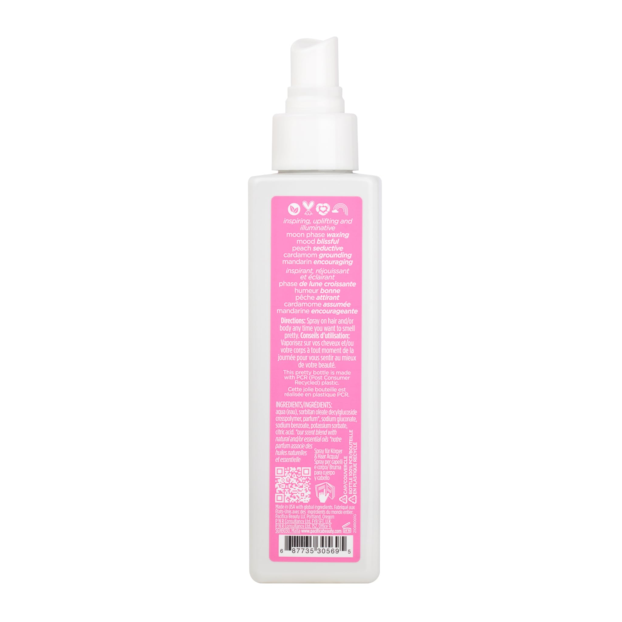 Pacifica Beauty Sunrise Moon Hair And Body Mist, Fragrances, Body Spray, Hair Perfume, Clean Perfume, Peach, Cardamom, Mandarin,