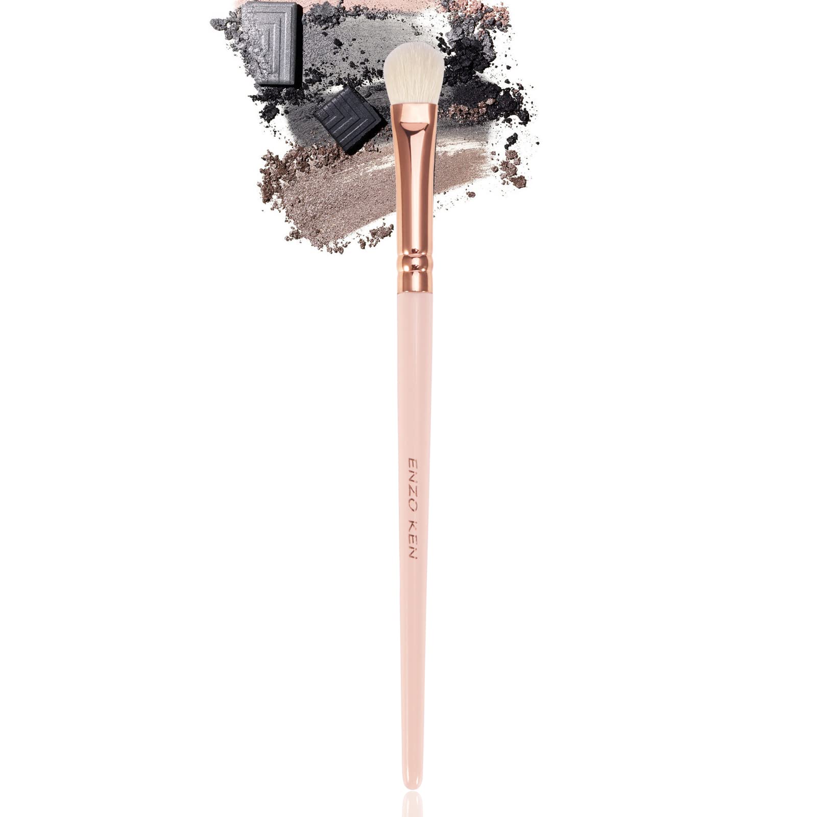 Natural Goat Hair Eyeshadow Brush, ENZO KEN Large Smudge Eye Shadow Brush, Shader Eye Shadow Brush, Eye Shader Brush, Single Nat