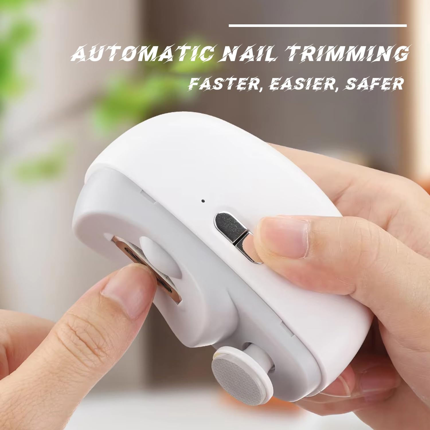 3 In 1 Electric Nail Clipper, Automatic Nail Clippers 2 Speeds With Led Light & Usb Rechargeable Safety Fingernail Trimmer For B