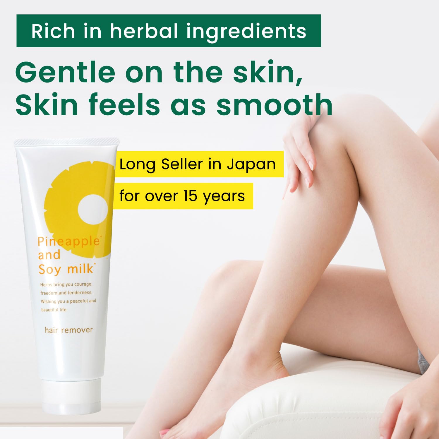 Suzuki Herb Laboratory Hair Removal Cream (8.1 Oz / 230G) And Hair Minimizing Lotion (3.52 Fl. Oz / 100Ml) With Pineapple And So