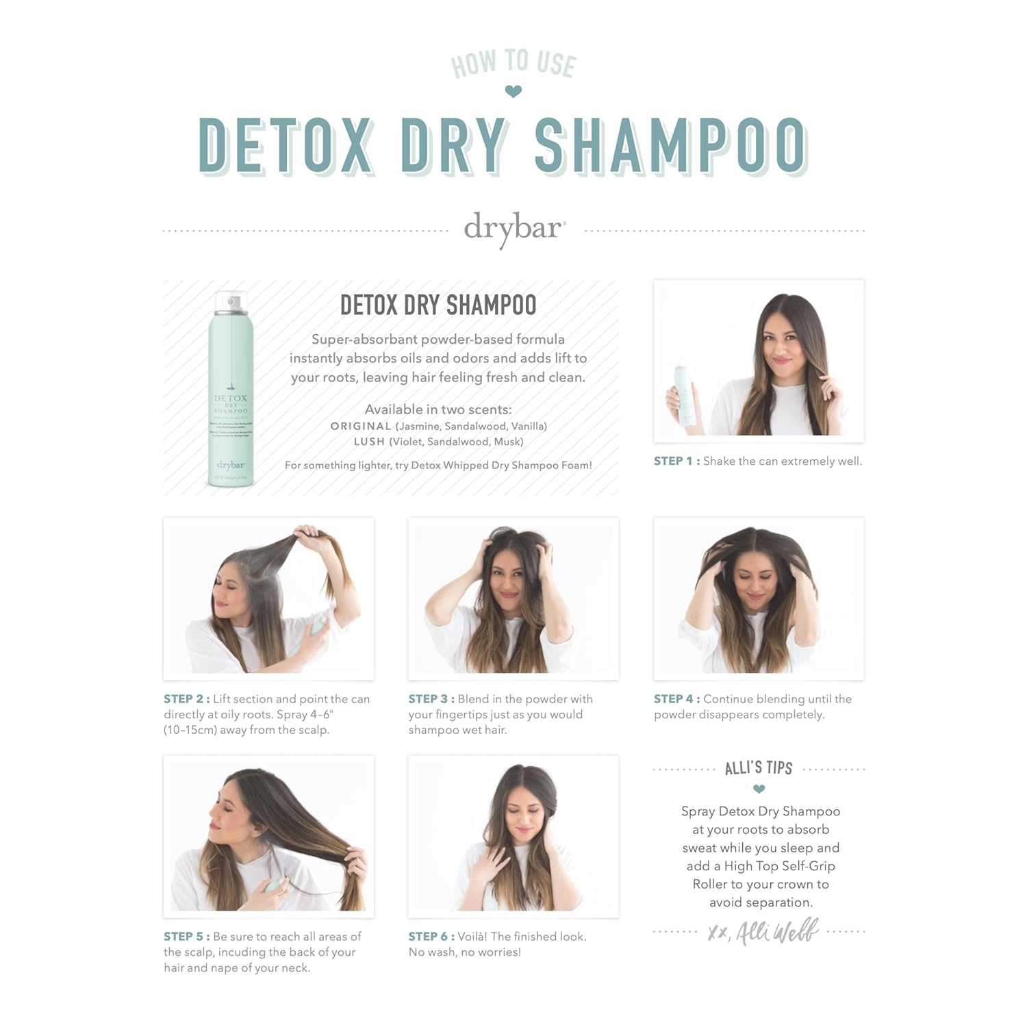 Drybar Detox Dry Shampoo Coconut Colada Scent - Travel Size | Absorbs Excess Oil, Leaves Hair Looking And Feeling Clean & Refres