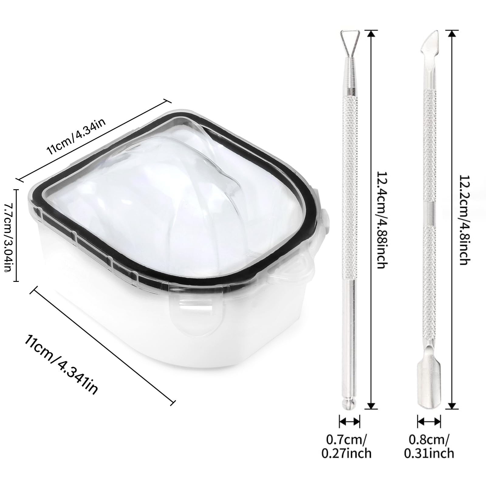 Nail Soaking Bowl, Soak Off Gel Polish Dip Powder Remover Hand Acetone Nail Soak Off Bowl Manicure Bowl With Triangle Cuticle Pe