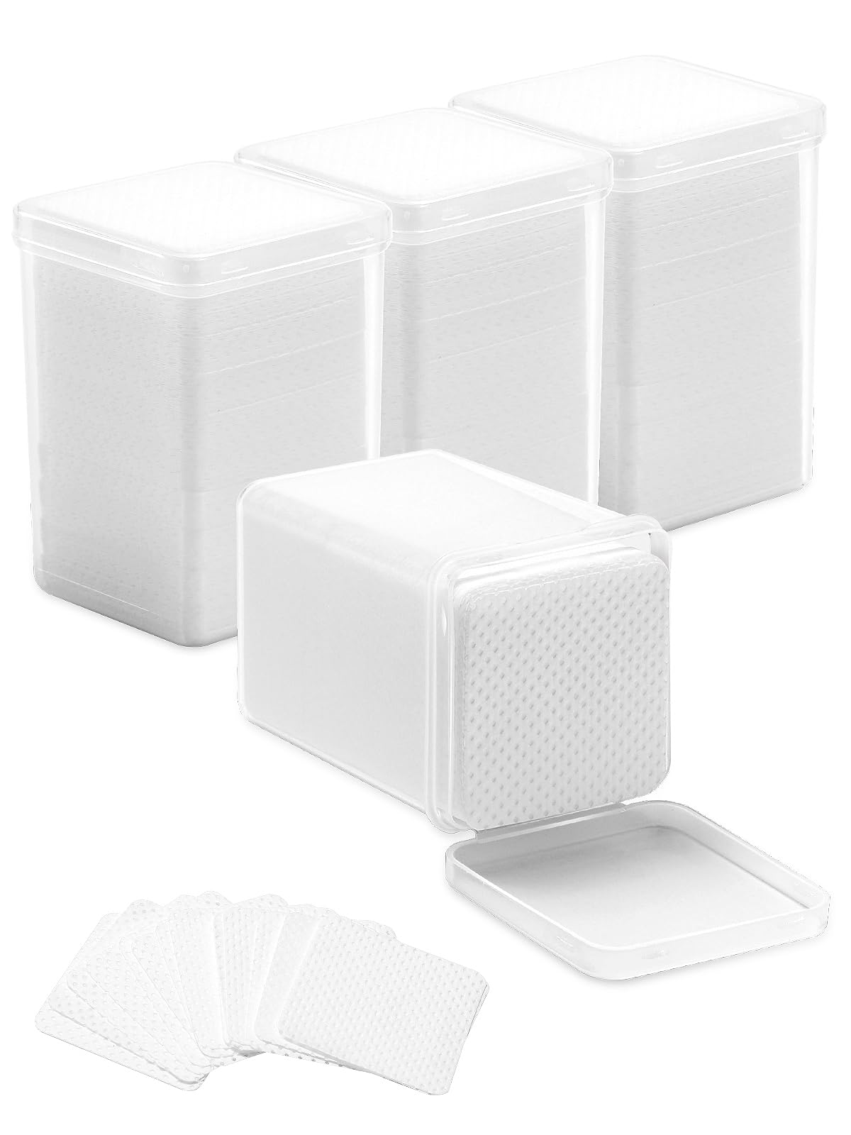 TEOYALL Lint Free Nail Wipes, 800 PCS Non-Woven Fabric Nail Cleaning Pads White Lash Extensions Glue Cleaning Wipes Nail Salon S