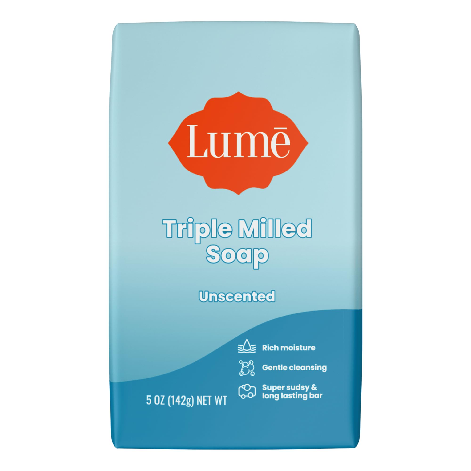 Lume Triple Milled Soap - Rich Moisture & Gentle Cleansing - Formulated Without Parabens or Phthalates, Skin Loving - 5 ounce (U
