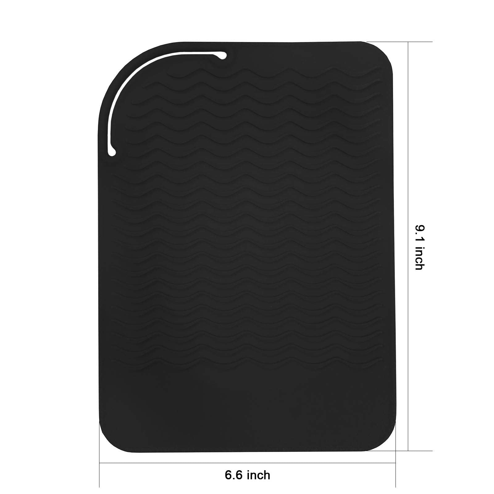 Sygile Silicone Heat Resistant Travel Mat, Anti-Heat Pad For Hair Straighteners, Curling Irons, Flat Irons And Other Hot Styling