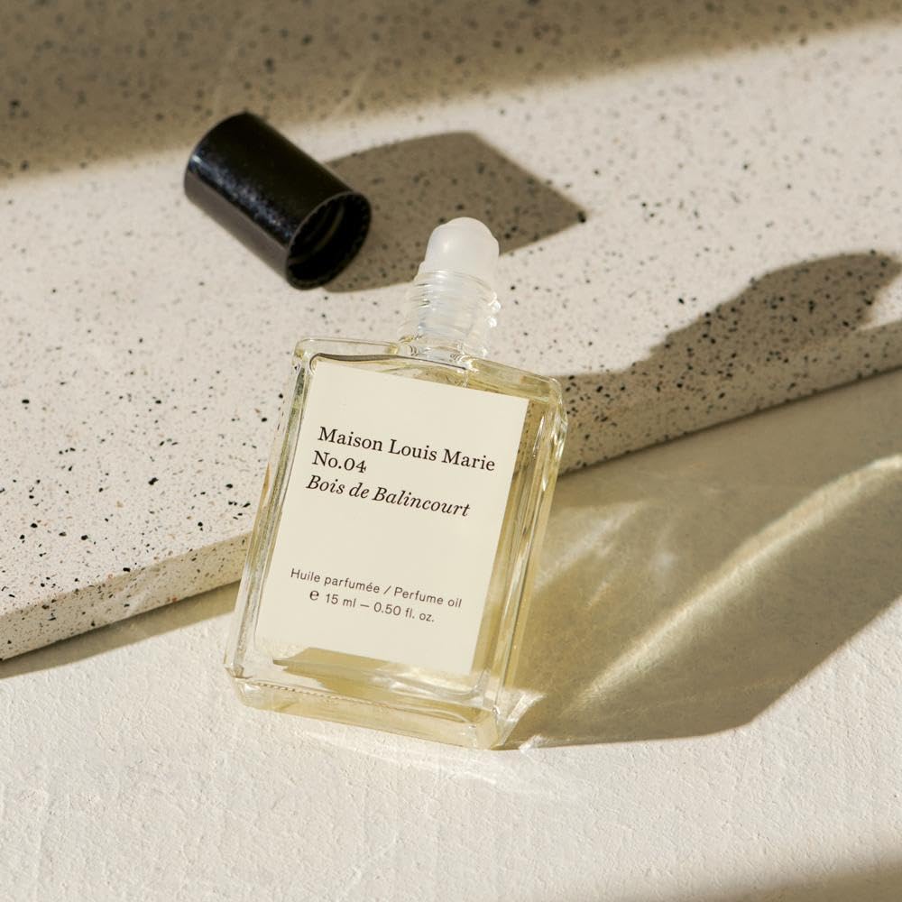 Maison Louis Marie - No.04 Bois De Balincourt Natural Roll-On Perfume Oil | Luxury Clean Beauty + Non-Toxic Fragrance (0.5 Fl Oz