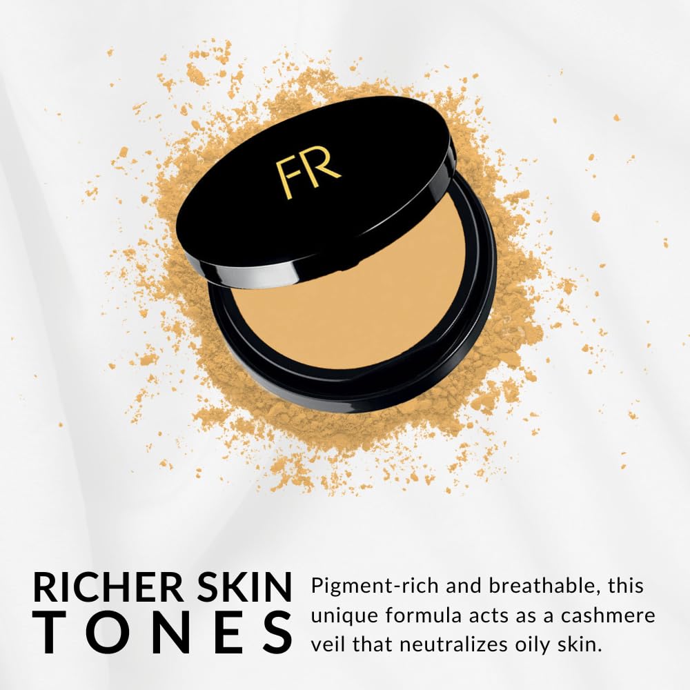 Luxury Oil Blotting Pressed Powder By Flori Roberts, Long Lasting Oil And Shine Control, Flawless Complexion For Women Of Color
