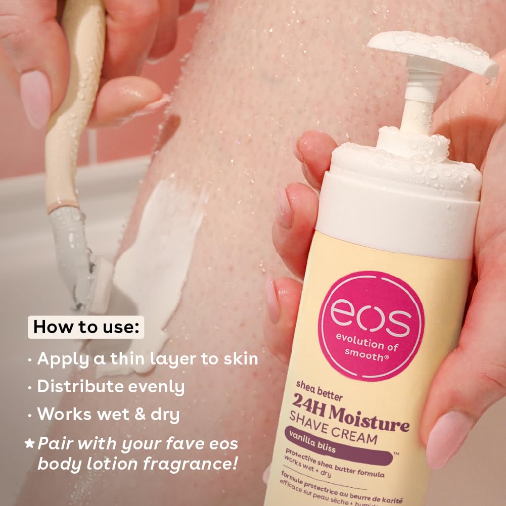 Eos Shea Better Shaving Cream For Women - Variety Pack: Vanilla Bliss + Lavender | Shave Cream, Skin Care And Lotion With Shea B