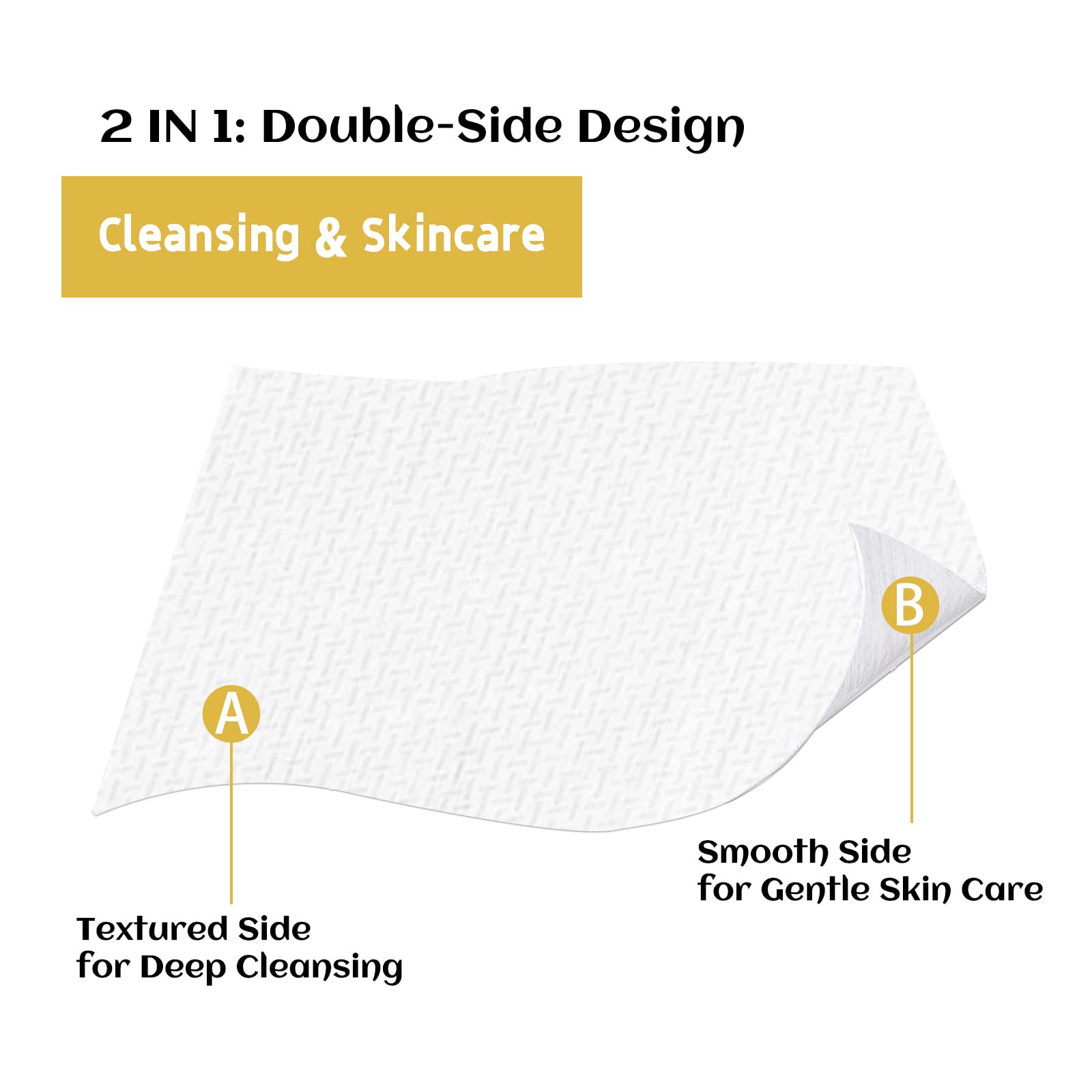 Charmyth Disposable Face Towel, Clean Face Tissue Skin Towel 100 Count Xl, Extra Thick Soft Disposable Makeup Remover Dry Wipes,