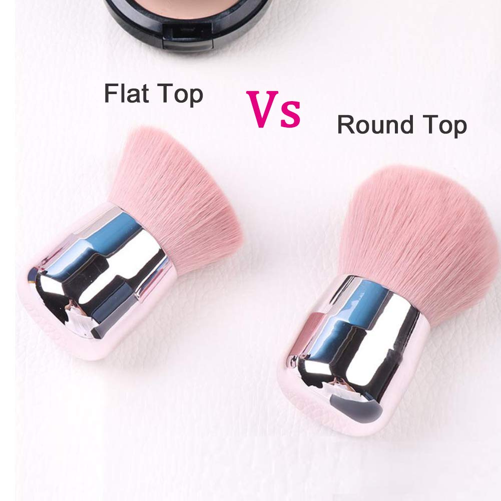 Josalinas Kabuki Foundation Makeup Brushes Round Top For Face Blusher Liquid Powder Blend And Contour Tool And Mineral Bb Cream,