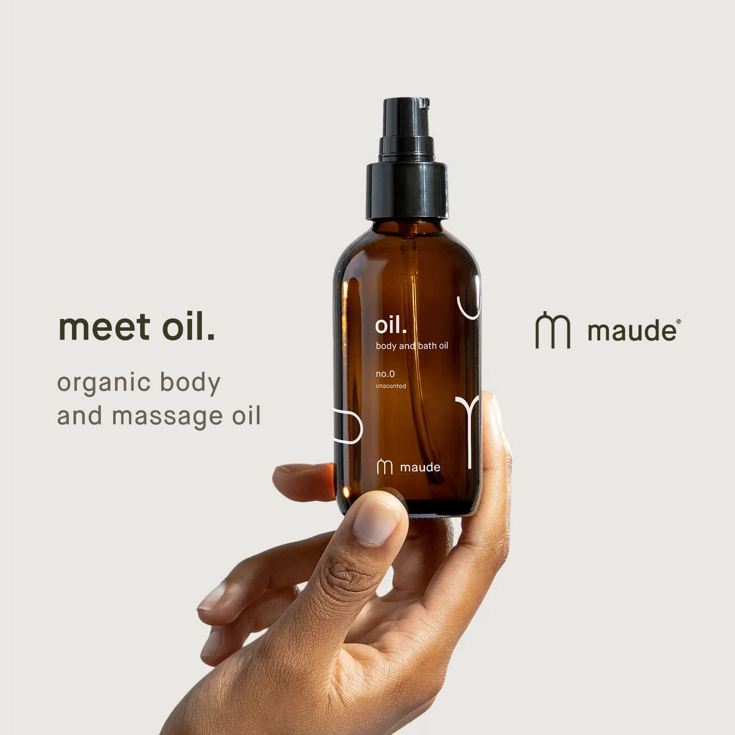 Maude Oil No. 0 - Body Oil - Hydrating Organic Massage Oil + Skin Moisturizer With Organic Jojoba Oil, Coconut Oil And Castor Oi