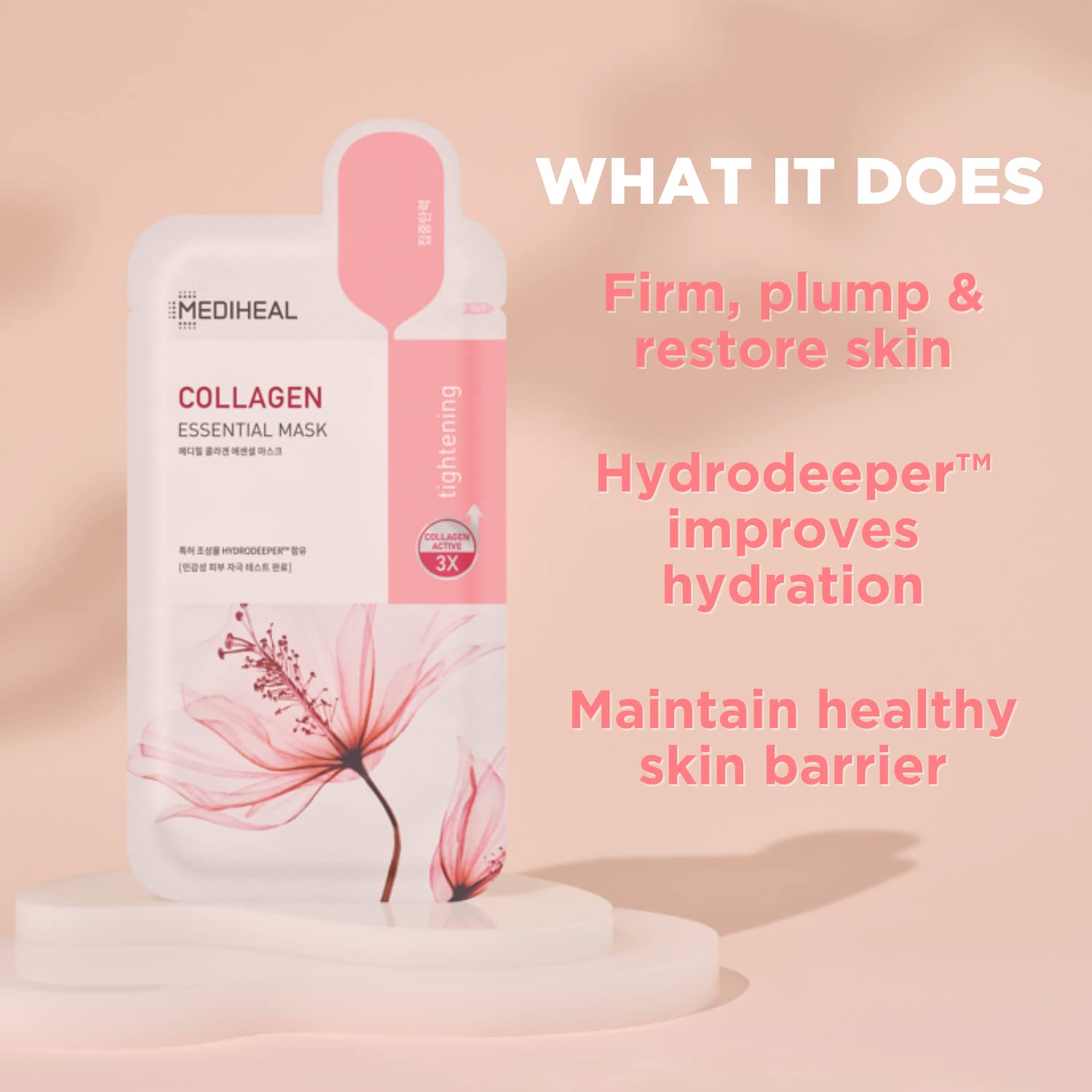 Mediheal Official Best Korean Sheet Mask - Collagen Essential Face Mask 10 Sheets Lifting And Firming For All Skin Types Value S