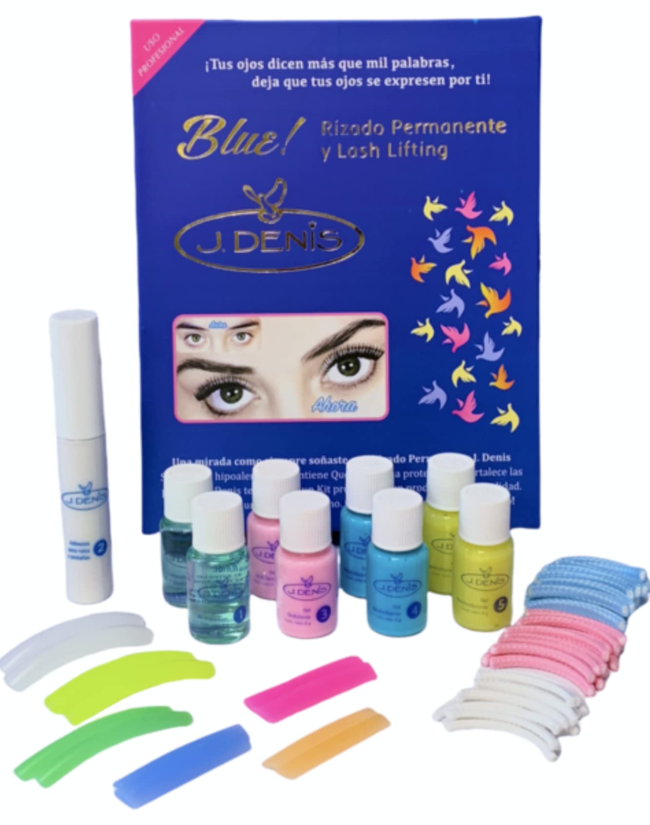 J Denis Blue Curly Permanent And Lash Lifting For Eyelashes