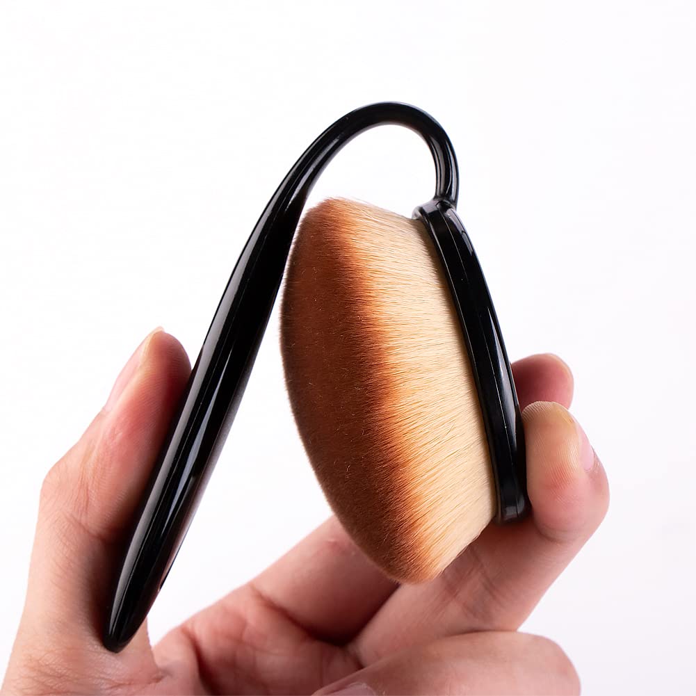 Yoseng Oval Foundation Brush Large Toothbrush Makeup Brushes Fast Flawless Application Liquid Cream Powder Foundation Sunscreen(