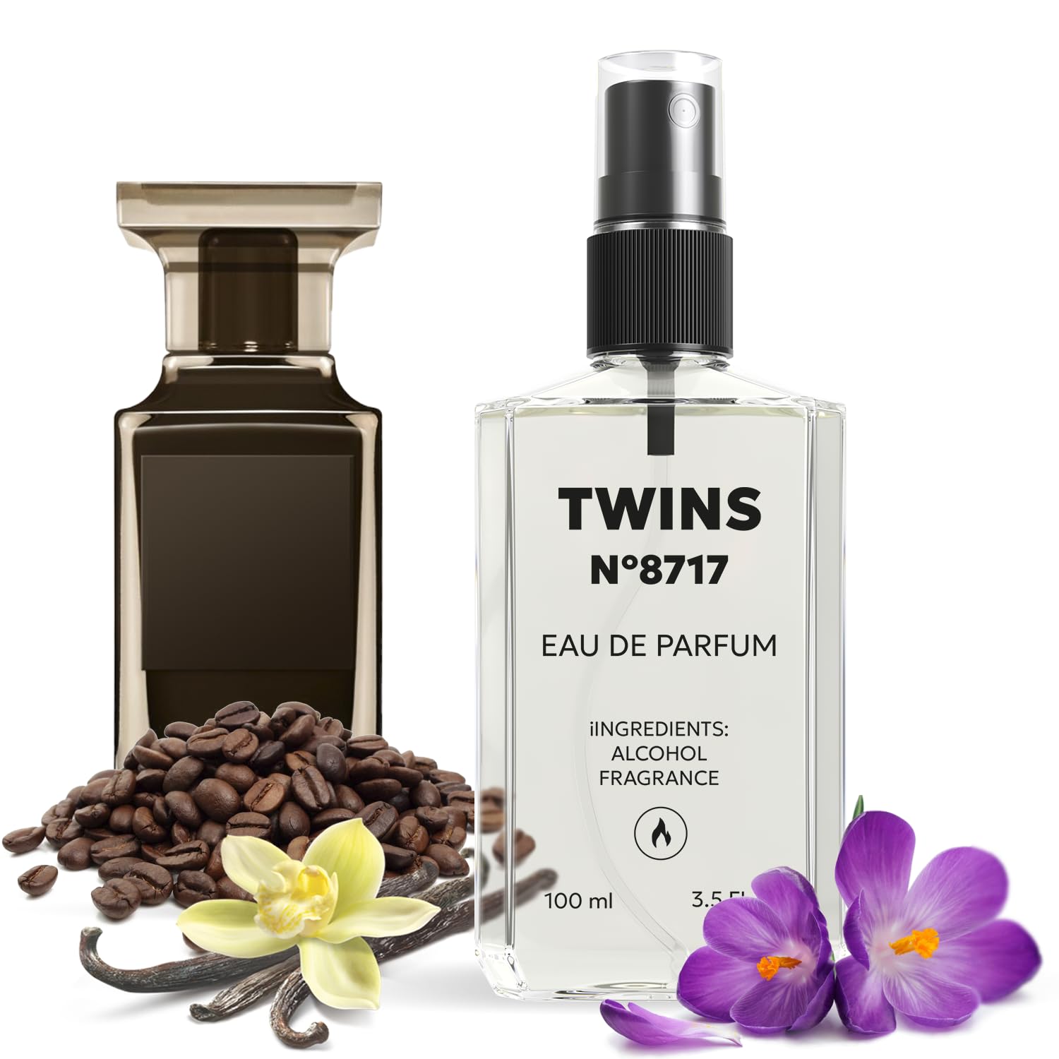 TWINS Impression of Vanille Fatale | Unisex Perfume for Women and Men Eau de Parfum | No.8717 | 3.4 Fl Oz / 100 ml