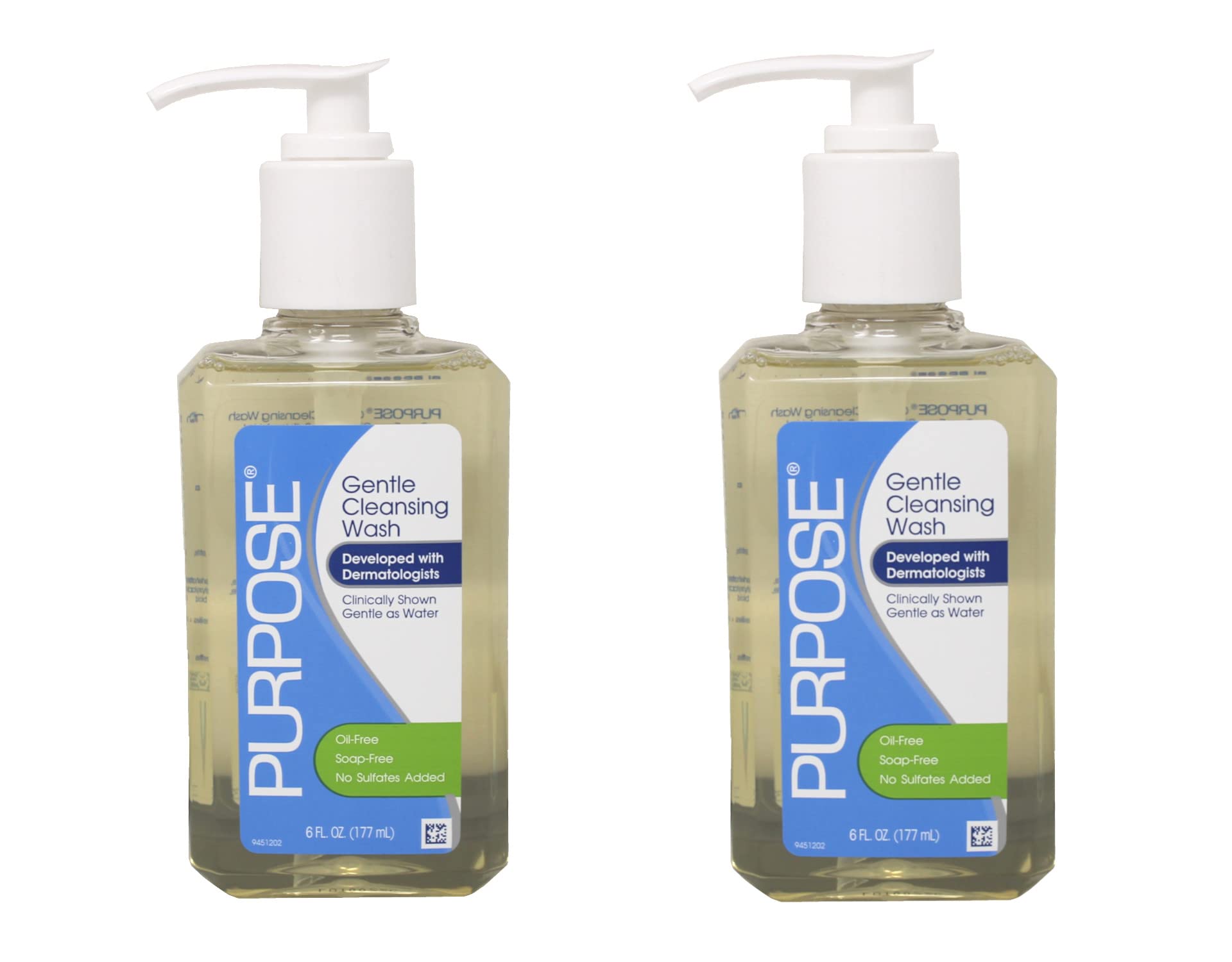 Purpose Gentle Cleansing Wash, 6-Ounce Pump Bottle (Pack Of 2)