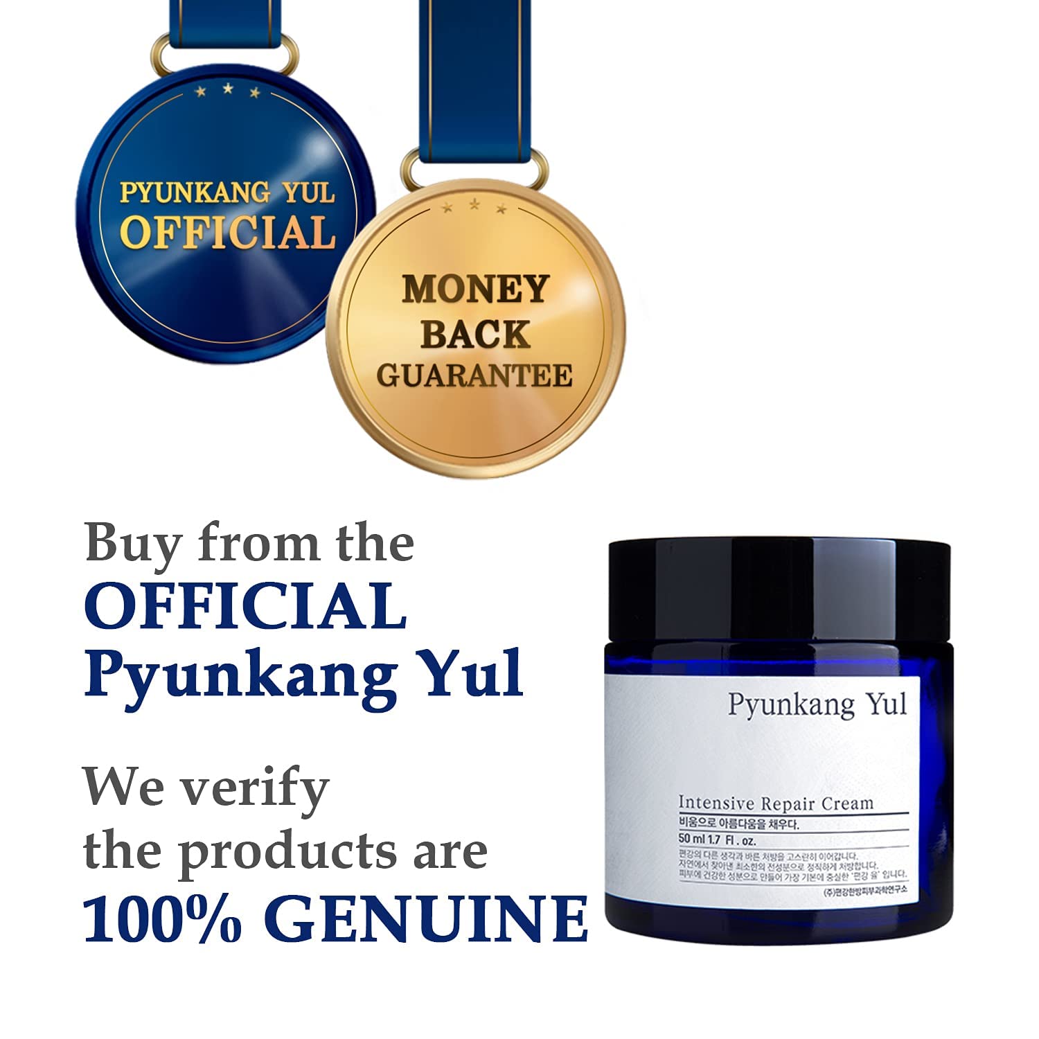 Pyunkang Yul Intensive Repair Cream - Ceramide Moisturizer For Dry Skin With Shea Butter & Macadamia Oil, 1.7 Fl. Oz