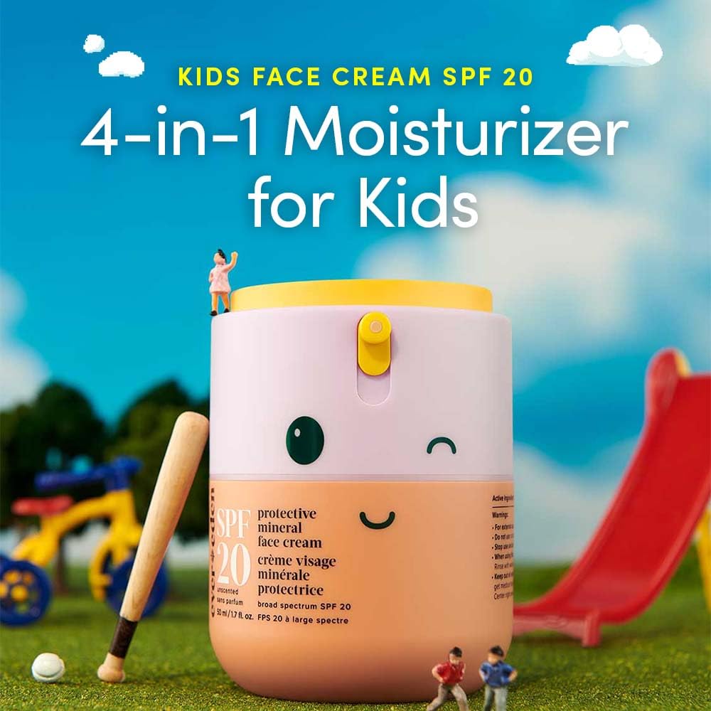 Evereden Kids Face Cream, 1.7 Oz. | Fragrance-Free And Kids Face Lotion With Spf 20 | Clean And Non-Toxic Kids Face Moisturizer