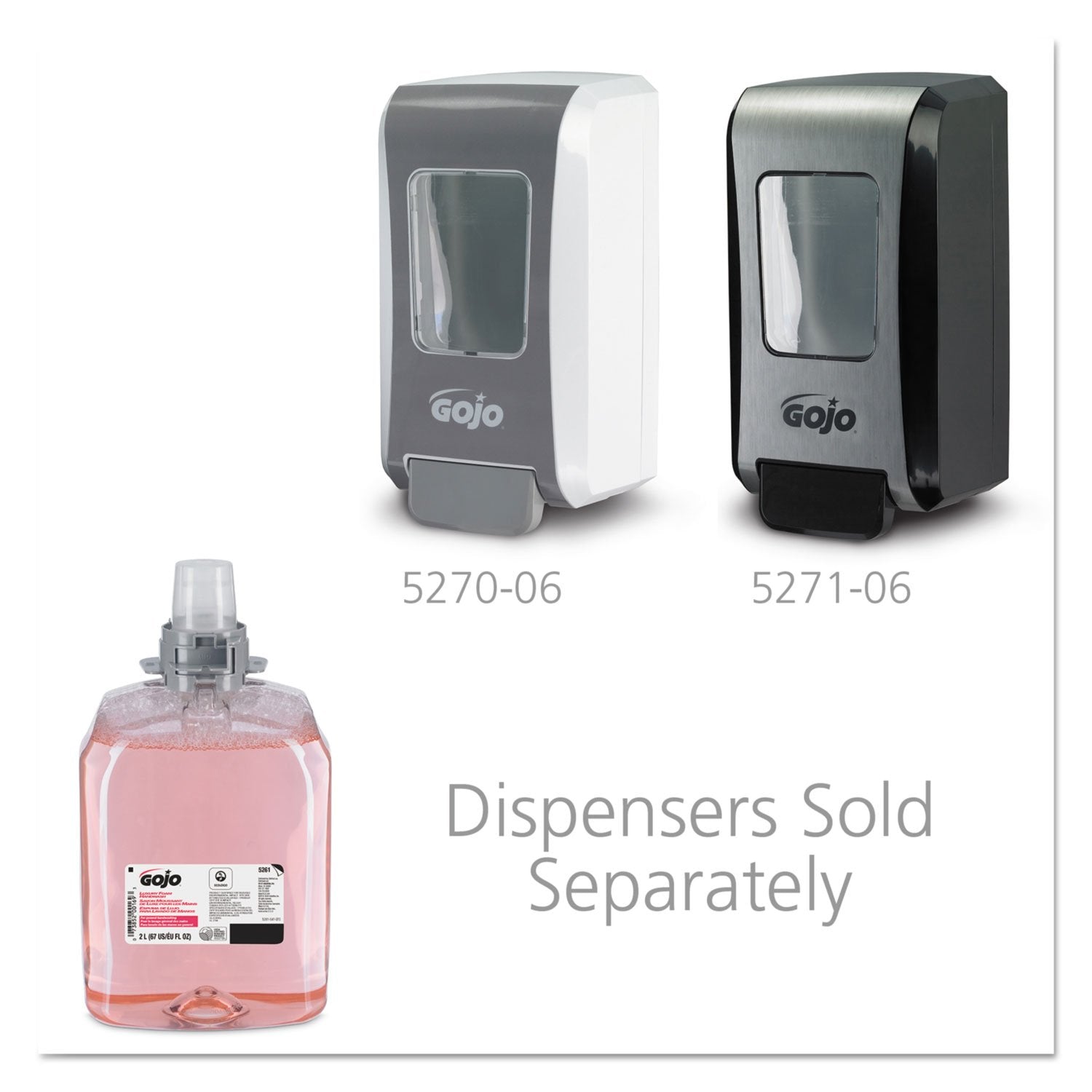 Gojo Luxury Foam Handwash, Cranberry Fragrance, Ecologo Certified, 2000 Ml Hand Soap Refill Fmx-20 Push-Style Soap Dispenser (Pa