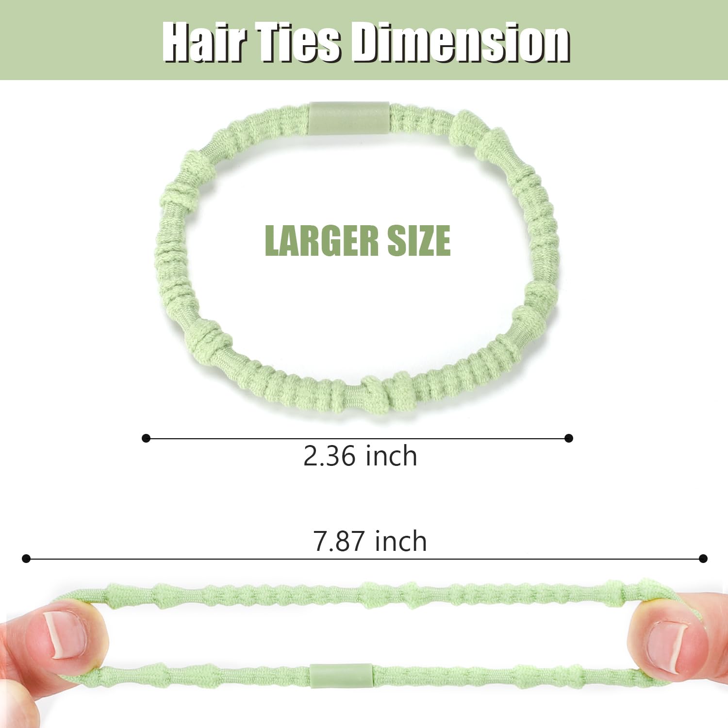 Wantgor Hair Accessories Set - 20 Pcs Hair Bands, 4 Styles Elastic Ponytail Holders, Bracelets, 2.36Inch For Women Thick/Thin/Cu
