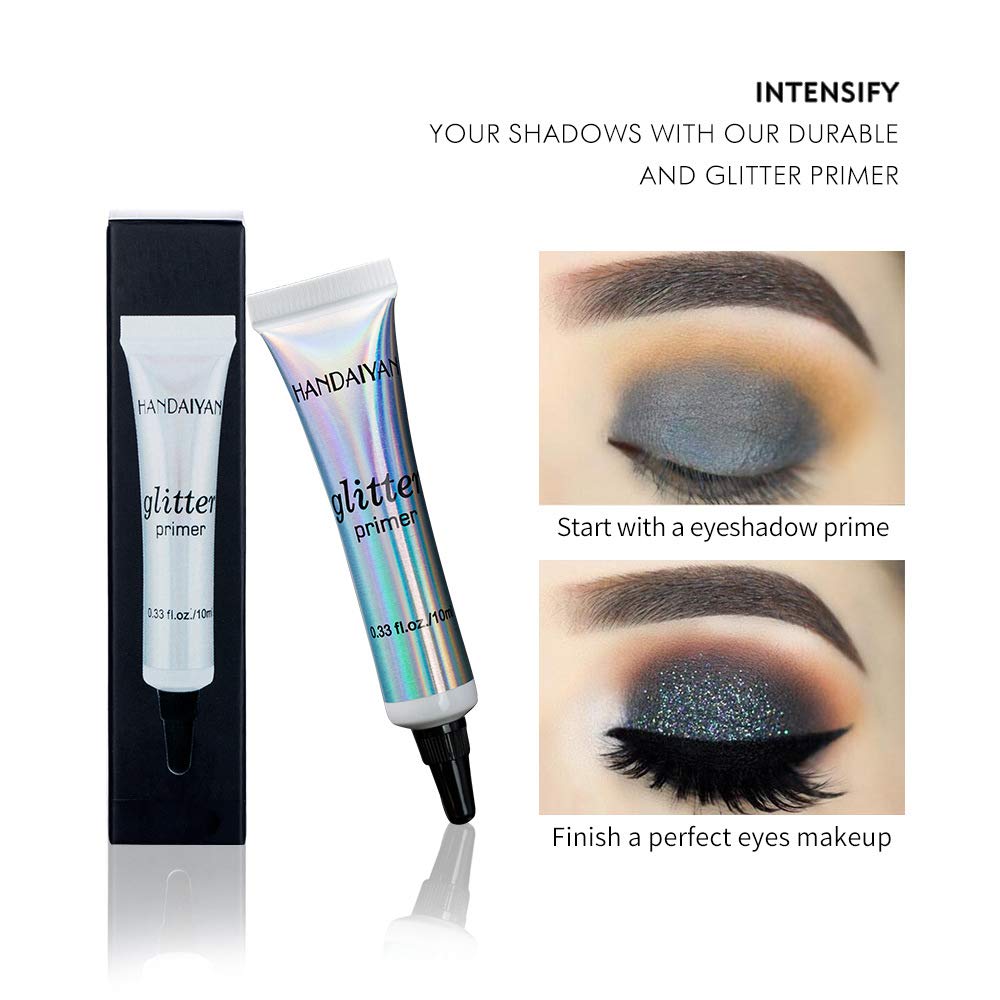 Maepeor Cosmetic Glitter Glue Long Lasting Makeup Glitter Primer Gel Waterproof & Smudgeproof Primer Base Glue For Body Eyes Fac
