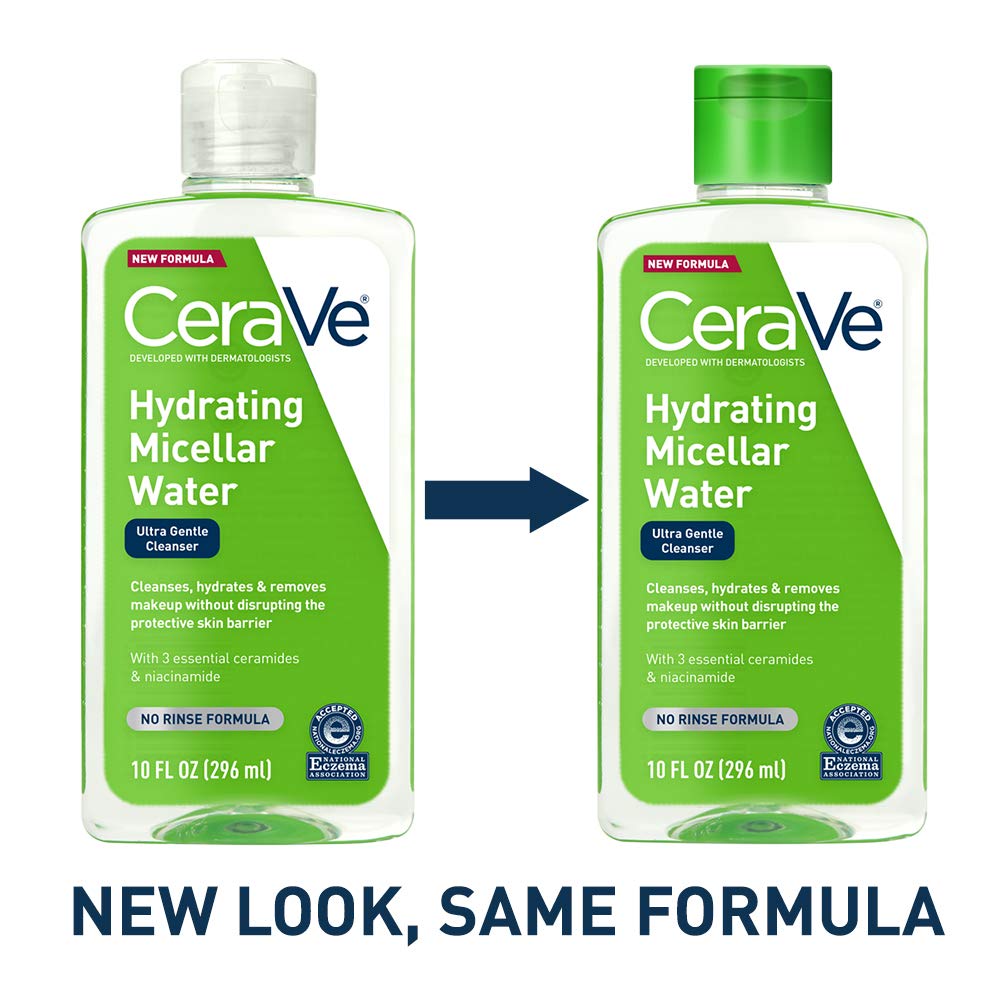 Cerave Micellar Water | New & Improved Formula | Hydrating Facial Cleanser & Eye Makeup Remover | Fragrance Free & Non-Irritatin