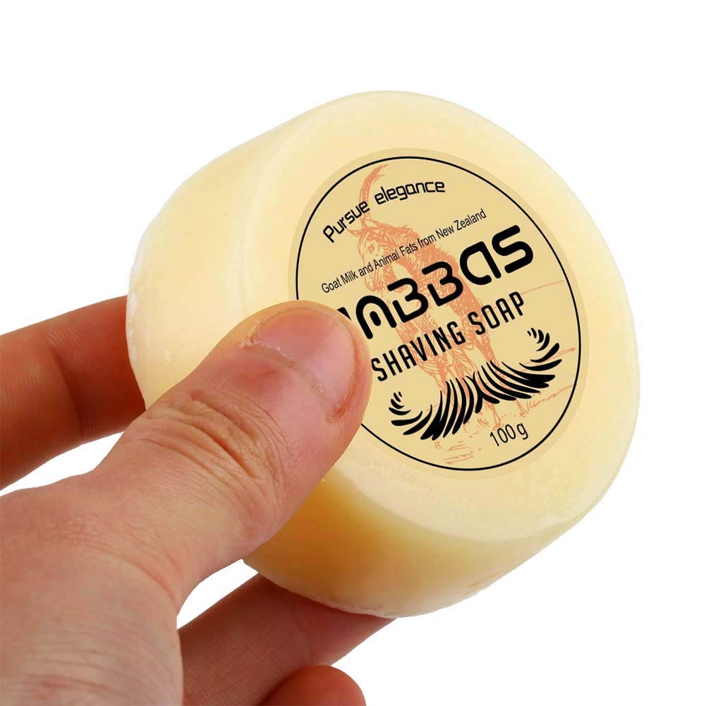 Anbbas Faux Badger Shaving Brush Set With 3.5Oz Milk Shaving Soap And Bowl Stainless Steel,Black Acrylic Shaving Stand Holer For