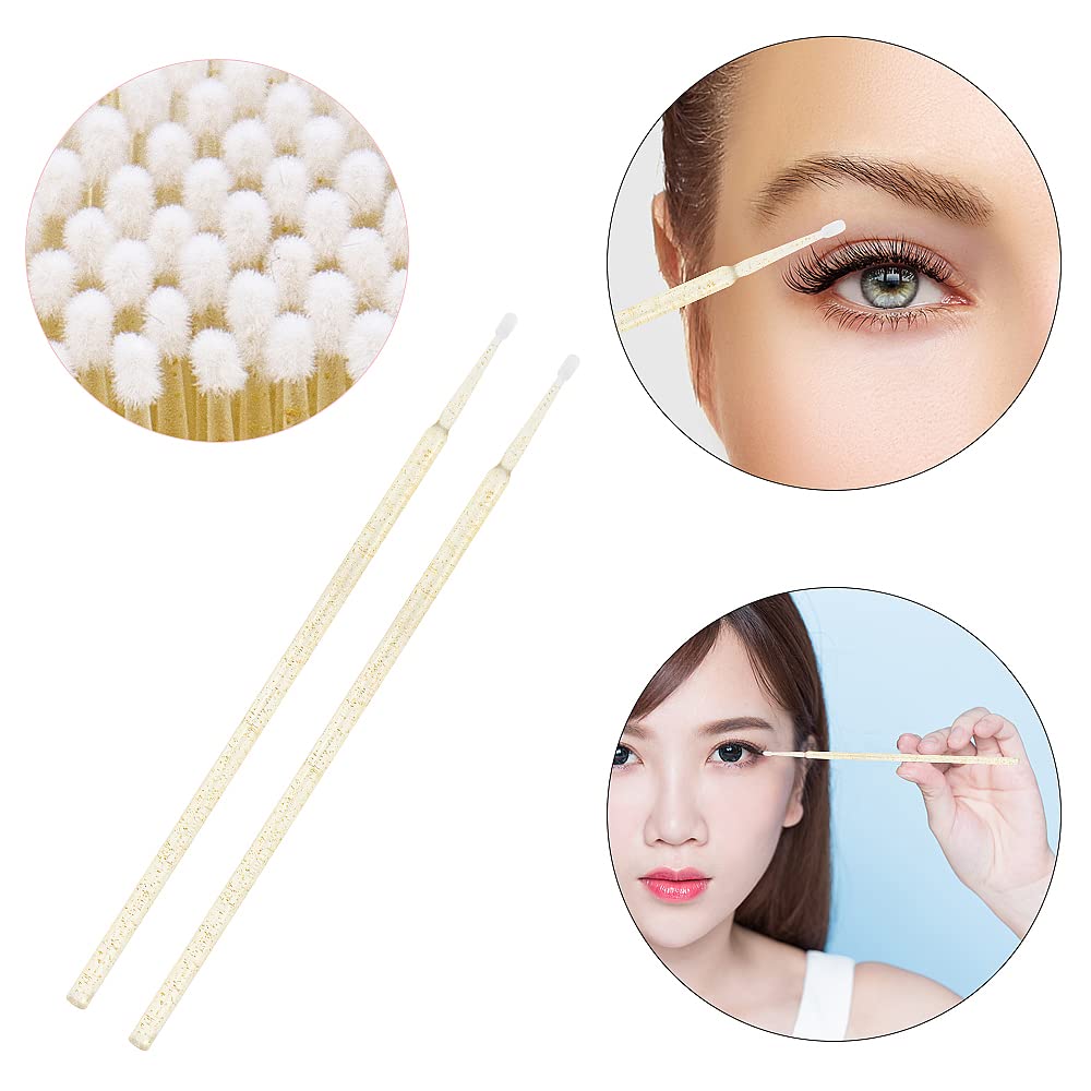 300 Pcs/Sets Eyelash Extension Supplies Disposable Micro Swab Brush Match Eyebrow Spoolie Lip Brush Mascara Wand Applicator Masc