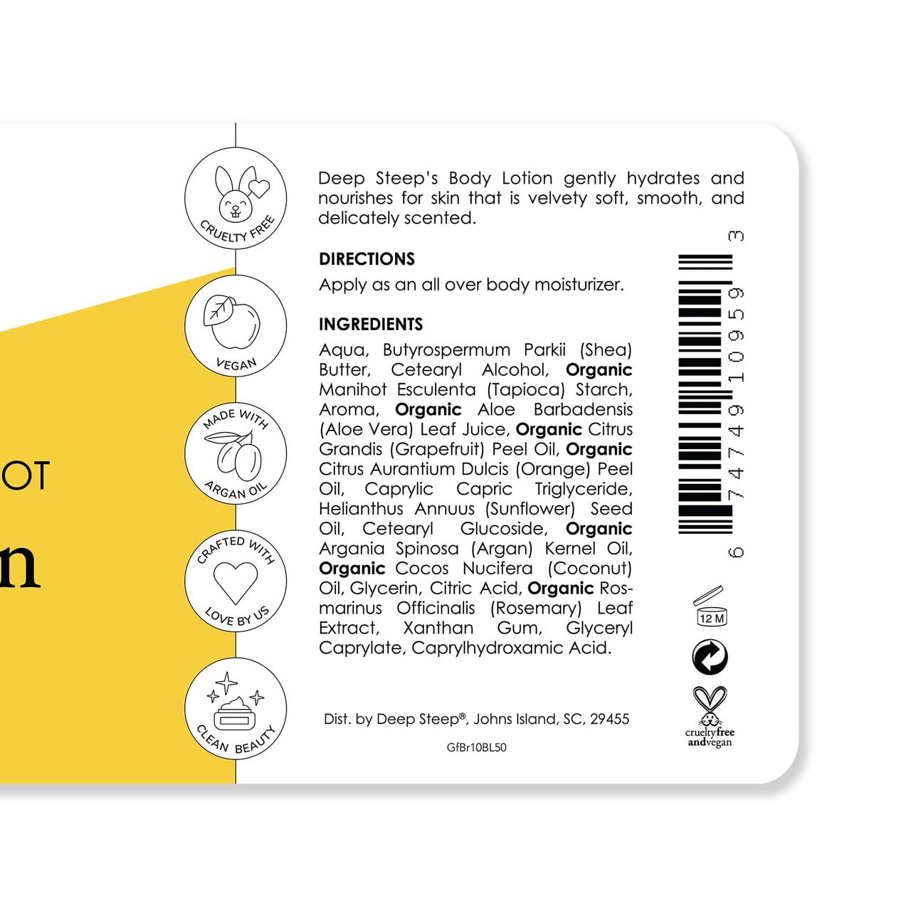 Deep Steep Grapefruit Bergamot Body Lotion, 10 Fz