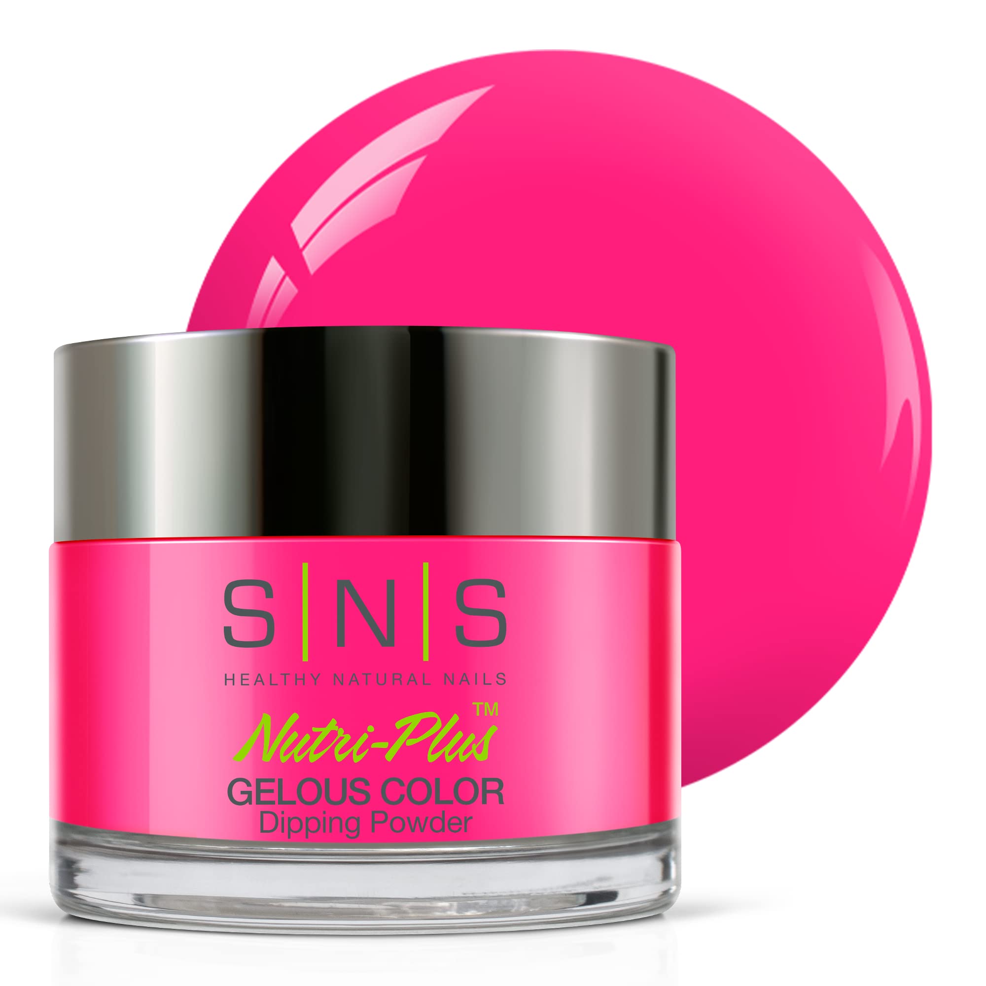 SNS Nail Dip Powder, Gelous Color Dipping Powder - She's Superfly (Pink/Glow) - Long-Lasting Dip Powder Nail Color Lasts 14 Days