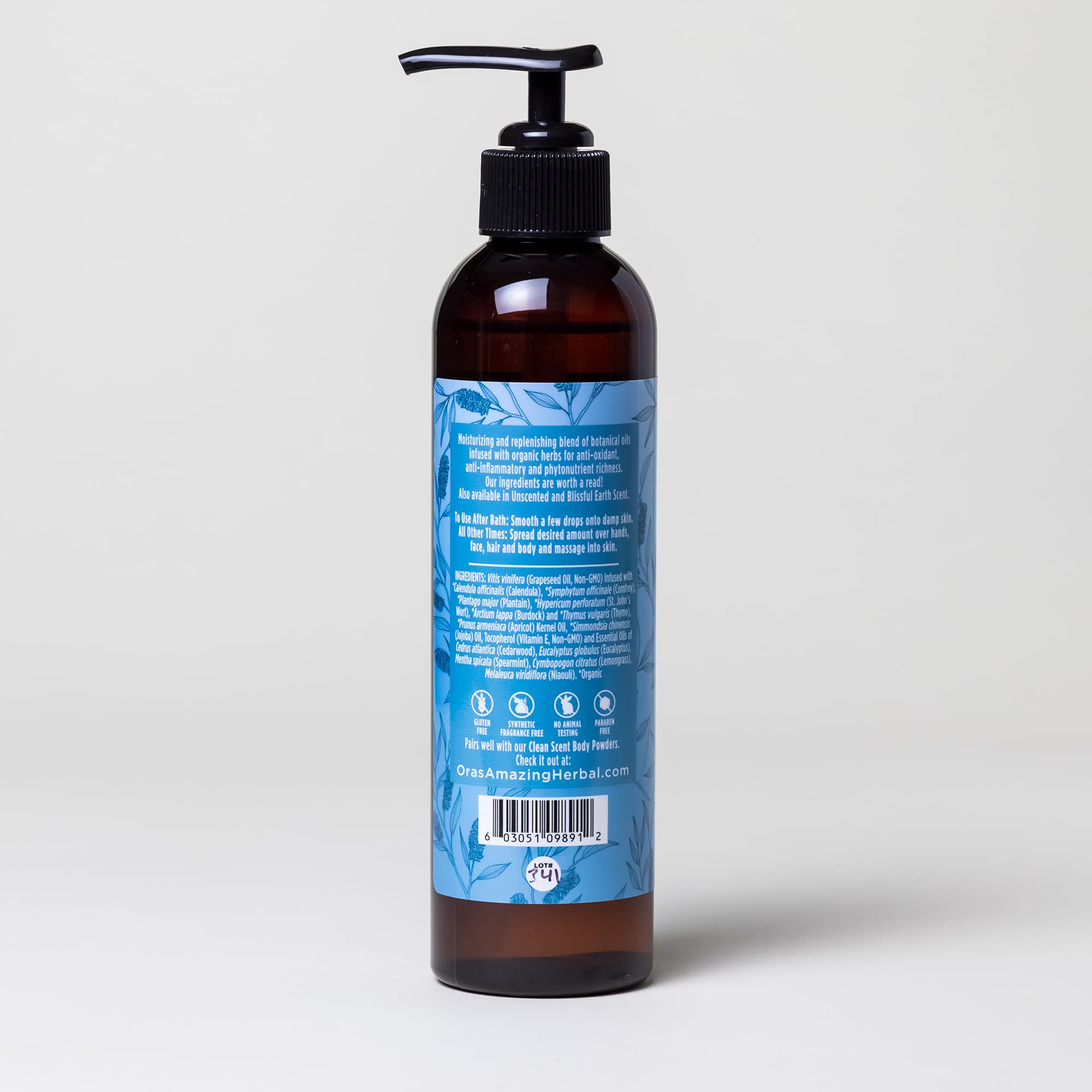 Moisturizing Skin Oil With Eucalyptus & Lemongrass Essential Oils, Body Hydration For Dry Skin, Massage Oil, Body Oils For Men A